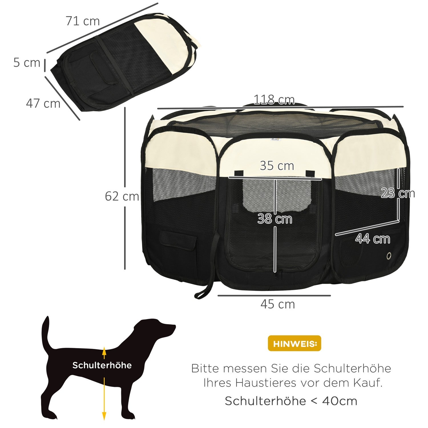 Vikbar valplekhage – Vattentät utomhushölje