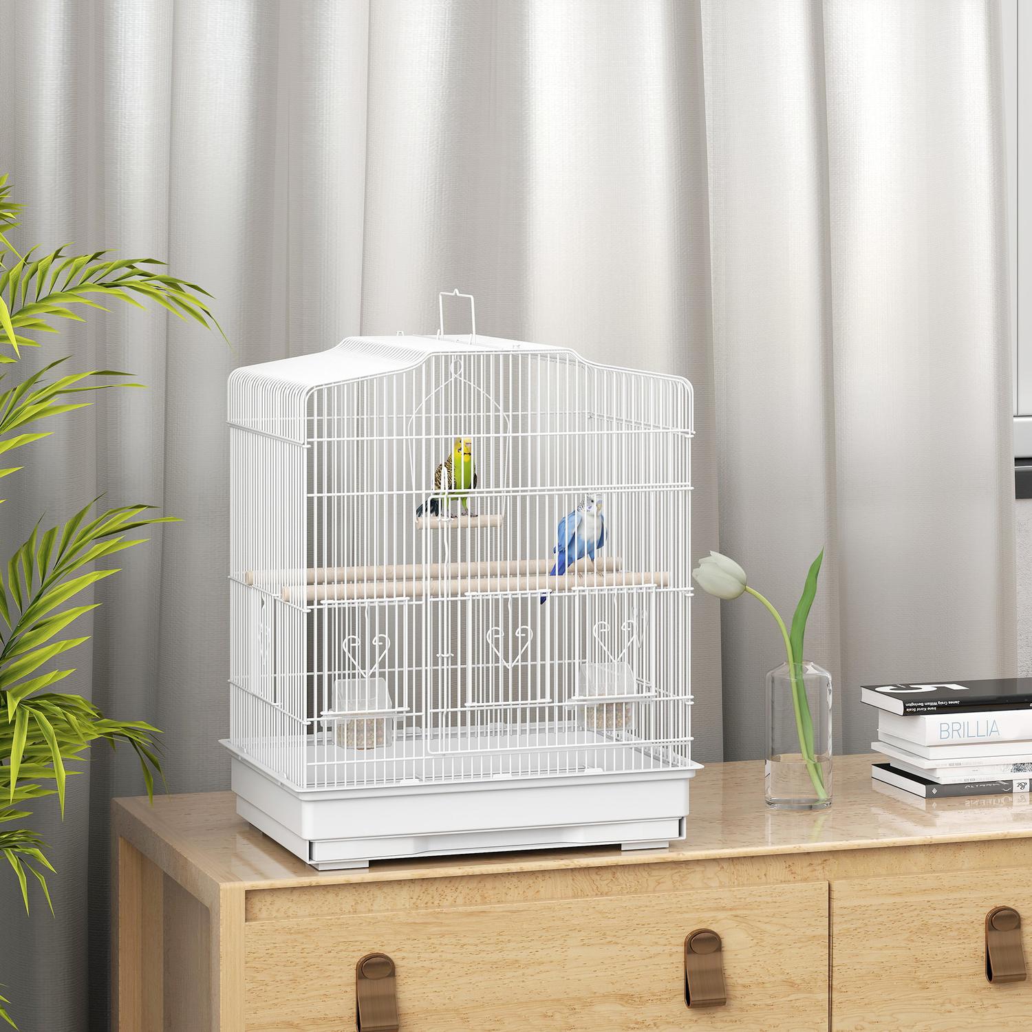Vintage fågelbur för små fåglar, 46,5 x 36 x 59 cm