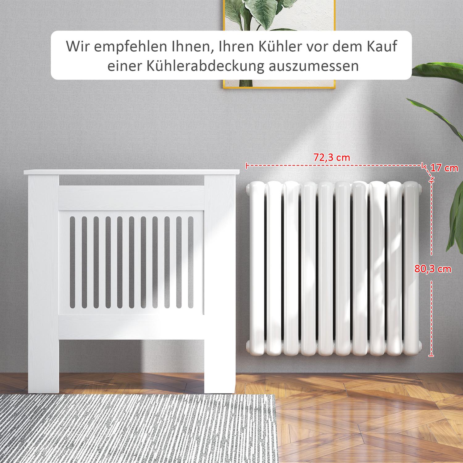 Vit kylarlock med horisontella lameller, 78x19x81cm
