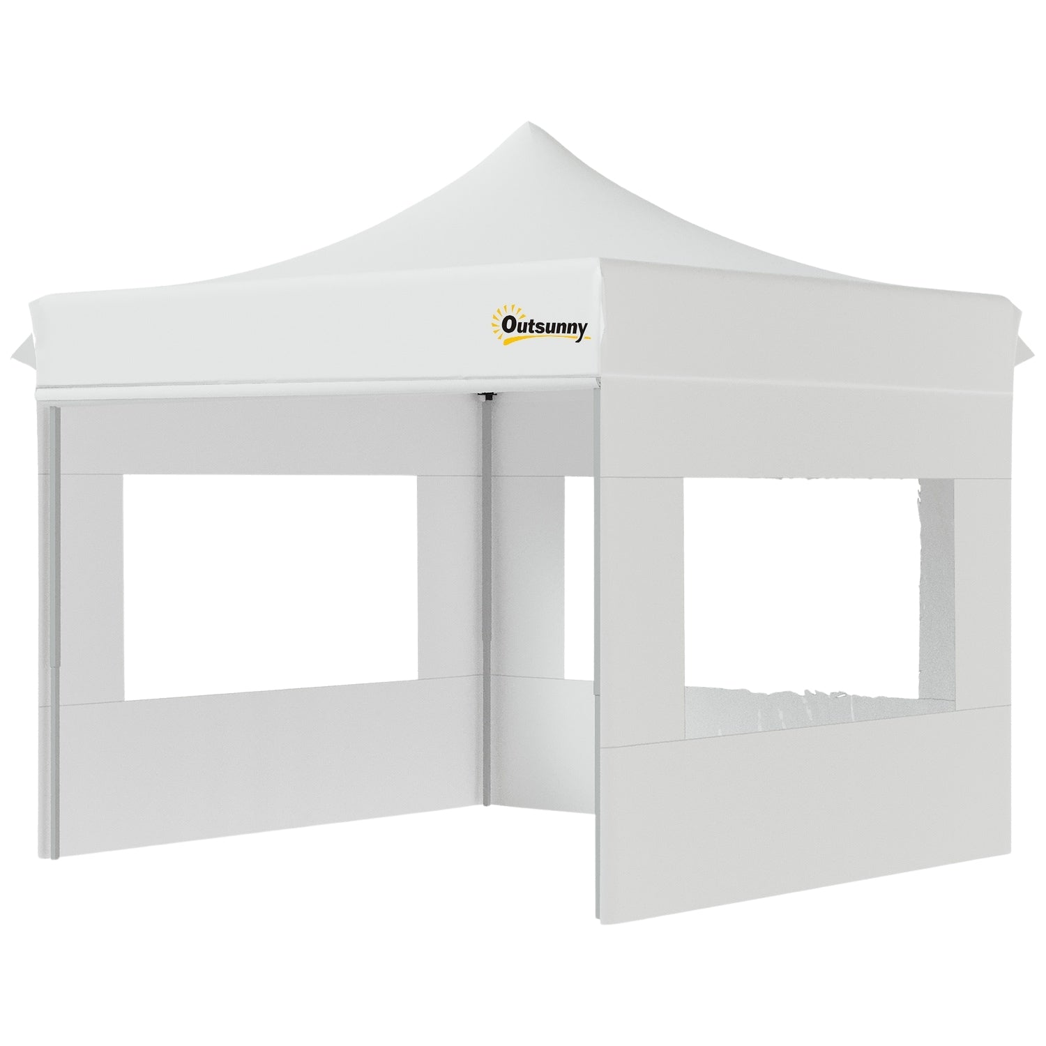 Vitt pop-up trädgårdstält, vattentätt, 300 x 300 cm