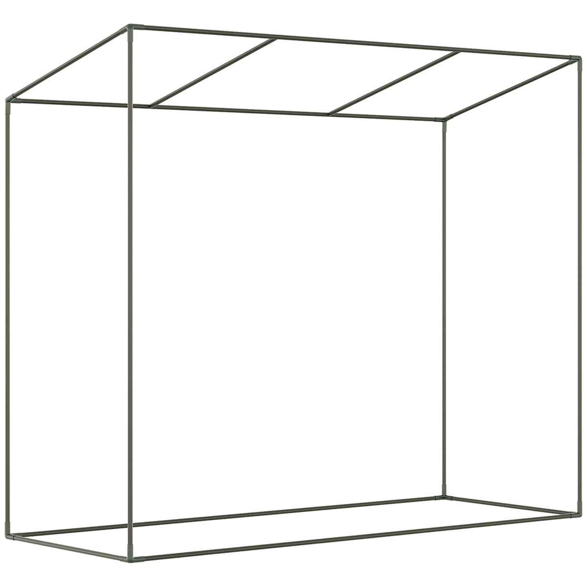 Gewächshausfolie, 200x68x196cm, winddicht Stahl & PE