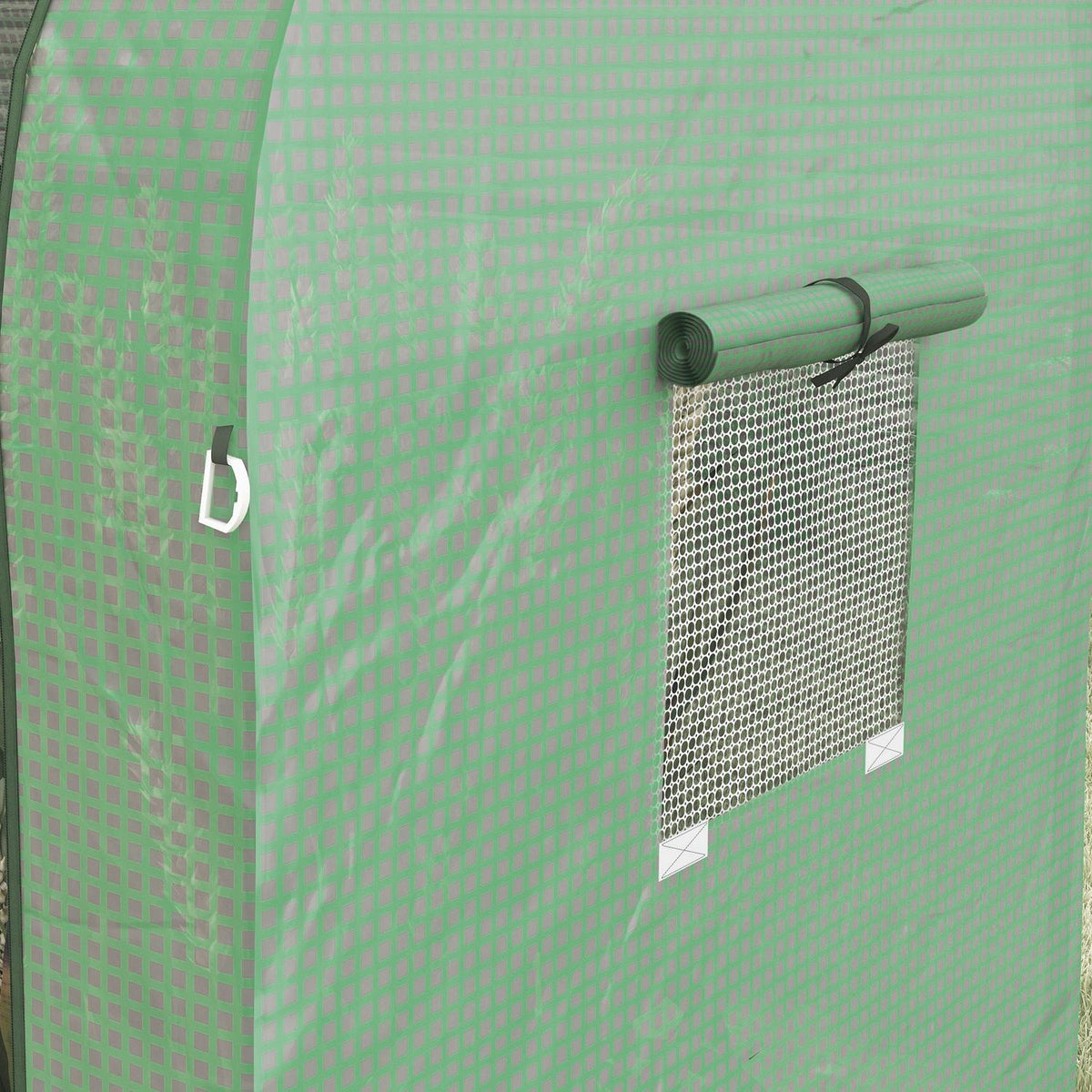 Gewächshaus mit UV-Schutz, 2 Türen, Seitenfenster, PE-Material