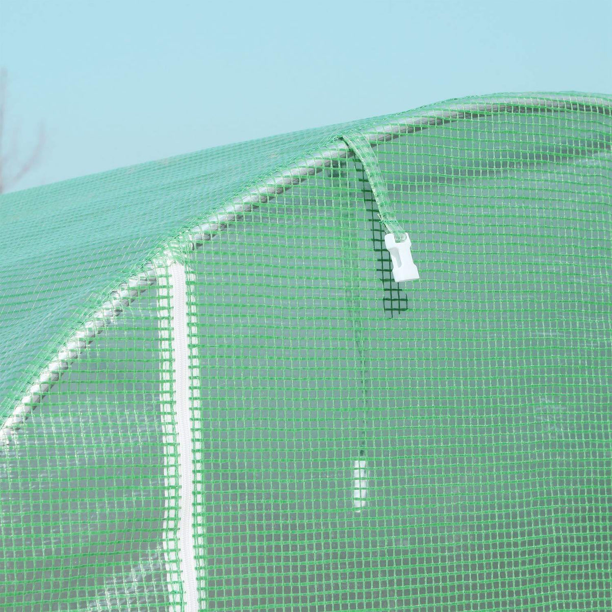 Gewächshaus-Folientunnel mit Fenstern, grün, 5x2x2,1m