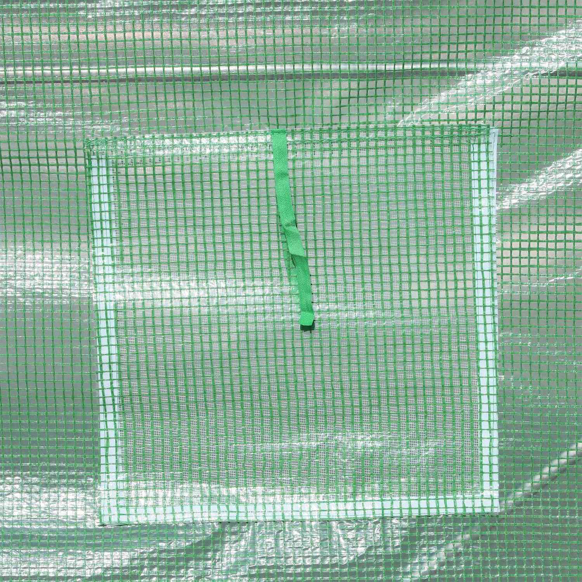 Gewächshaus-Folientunnel mit Fenstern, grün, 5x2x2,1m
