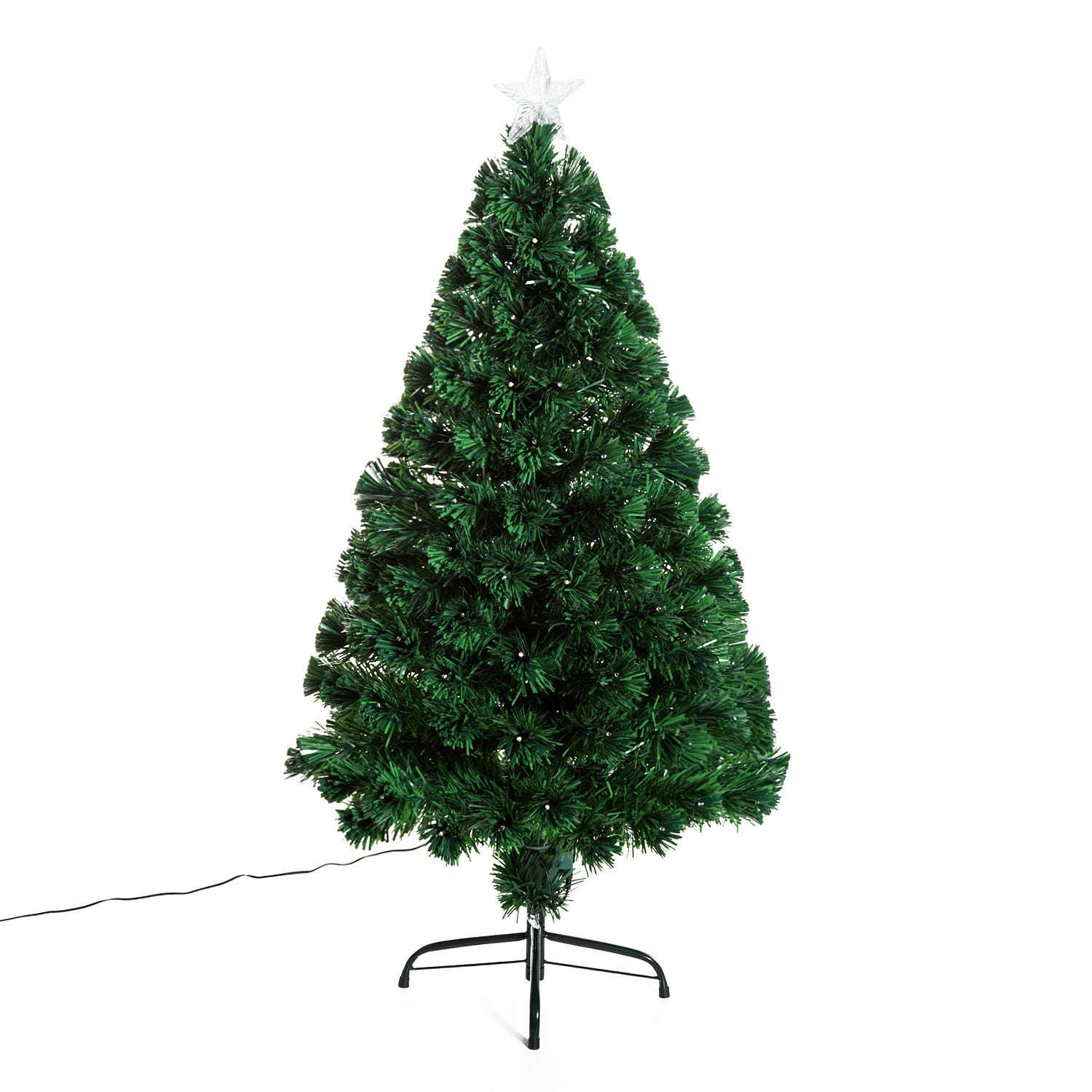 120 cm konstgjord julgran med LED-fiberljus