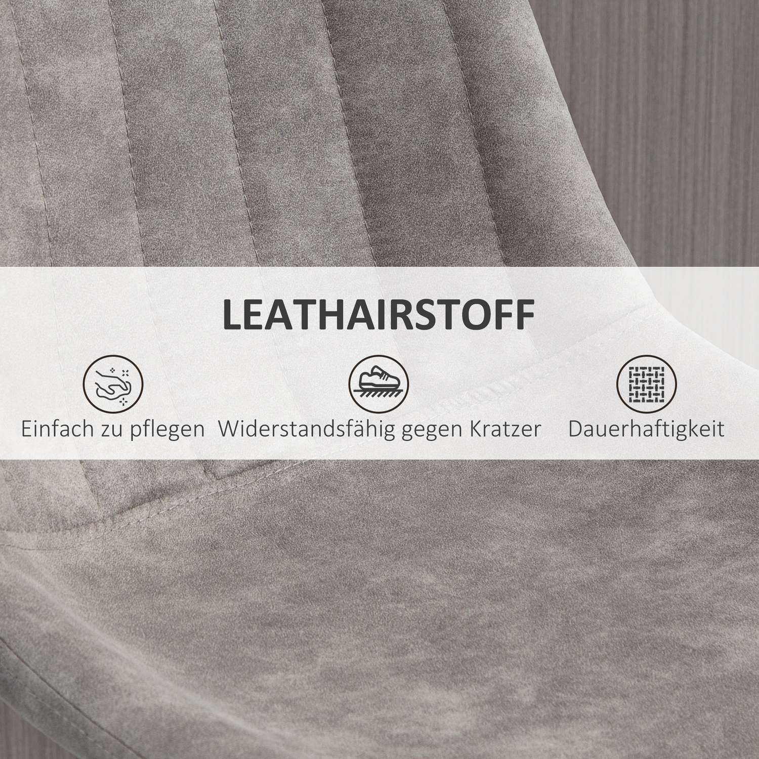 2-delade retro barstolar, grå mikrofiber, justerbar höjd
