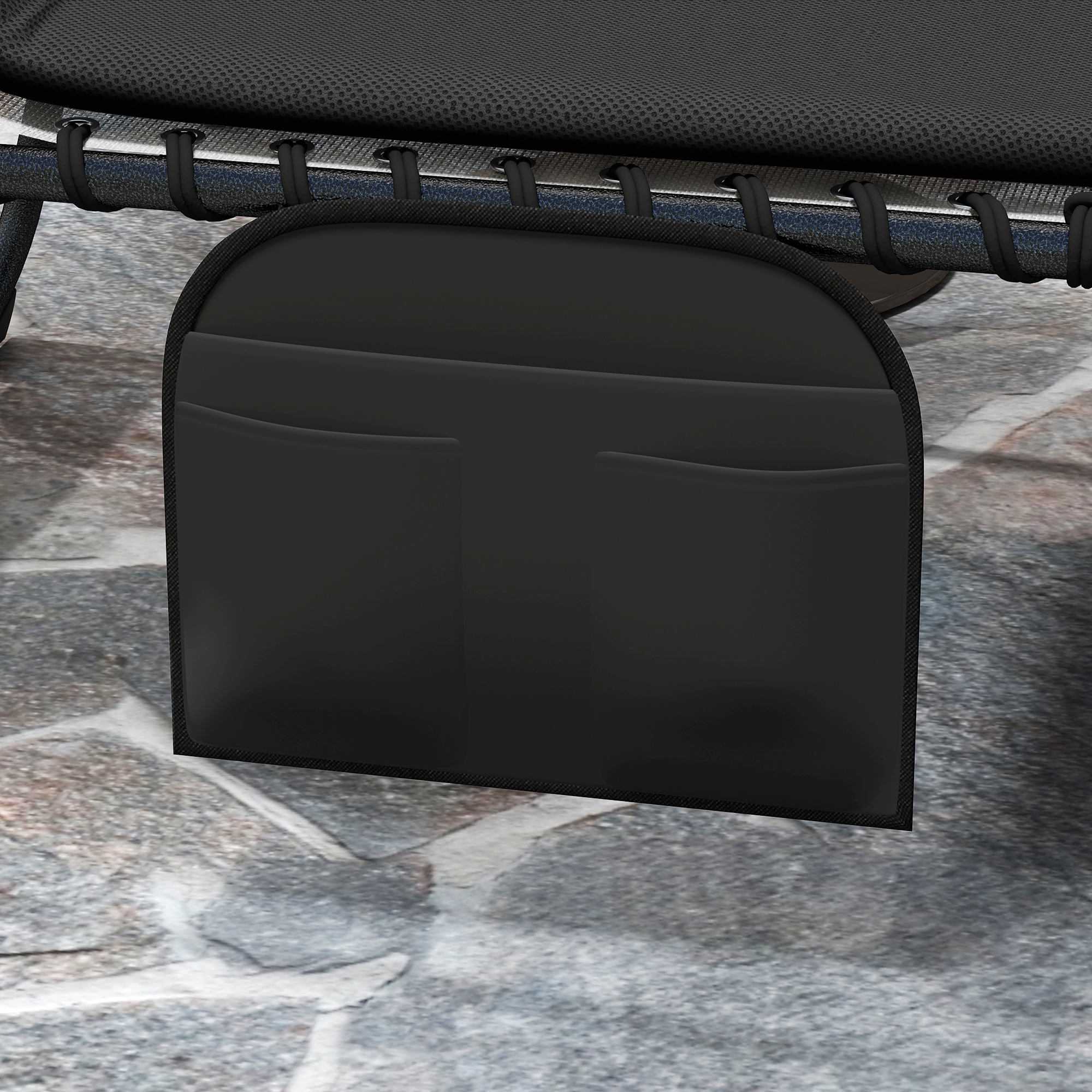 2-delat set med solsängar för utomhusbruk, justerbart, stålram