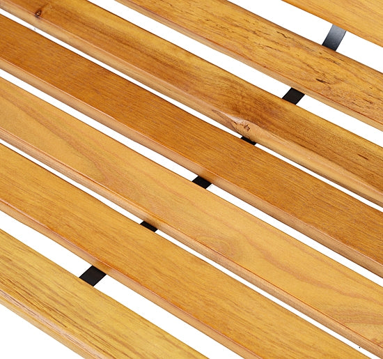 2-sits trädgårdsbänk, stål och furu, 122x60x83 cm