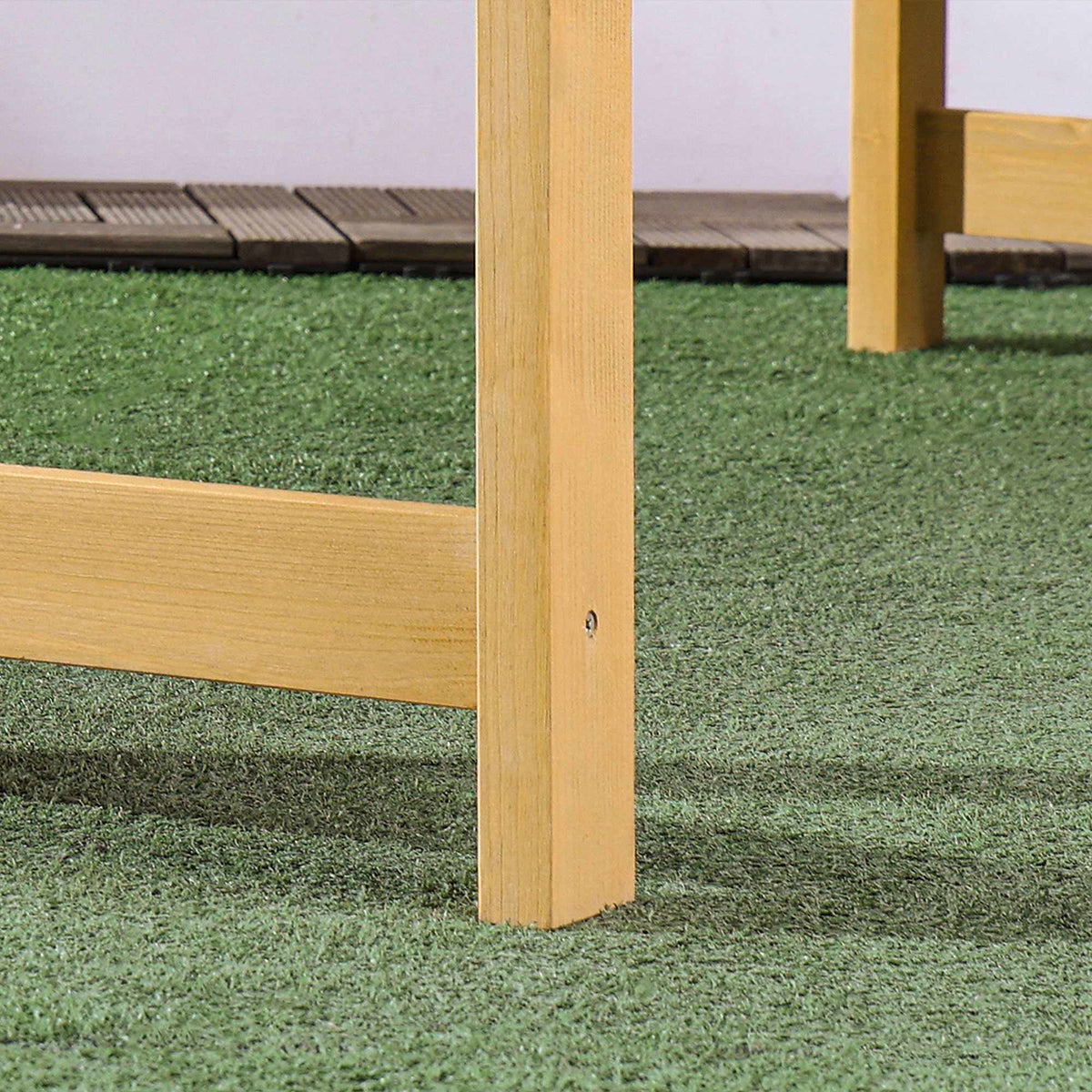 2-sits utomhusbänk, väderbeständigt trä, 240 kg kapacitet