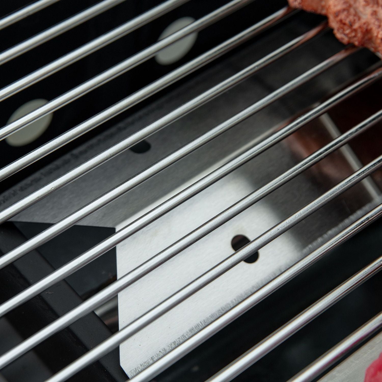 3-brännare gasolgrill, mobil vagn, stål, med sidobord