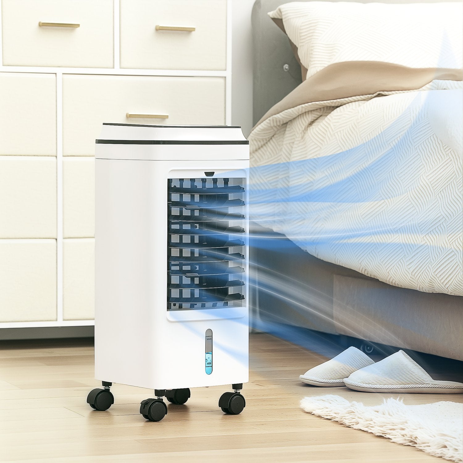 3-i-1 bärbar luftkonditionering med luftfuktare, 4L, fjärrkontroll
