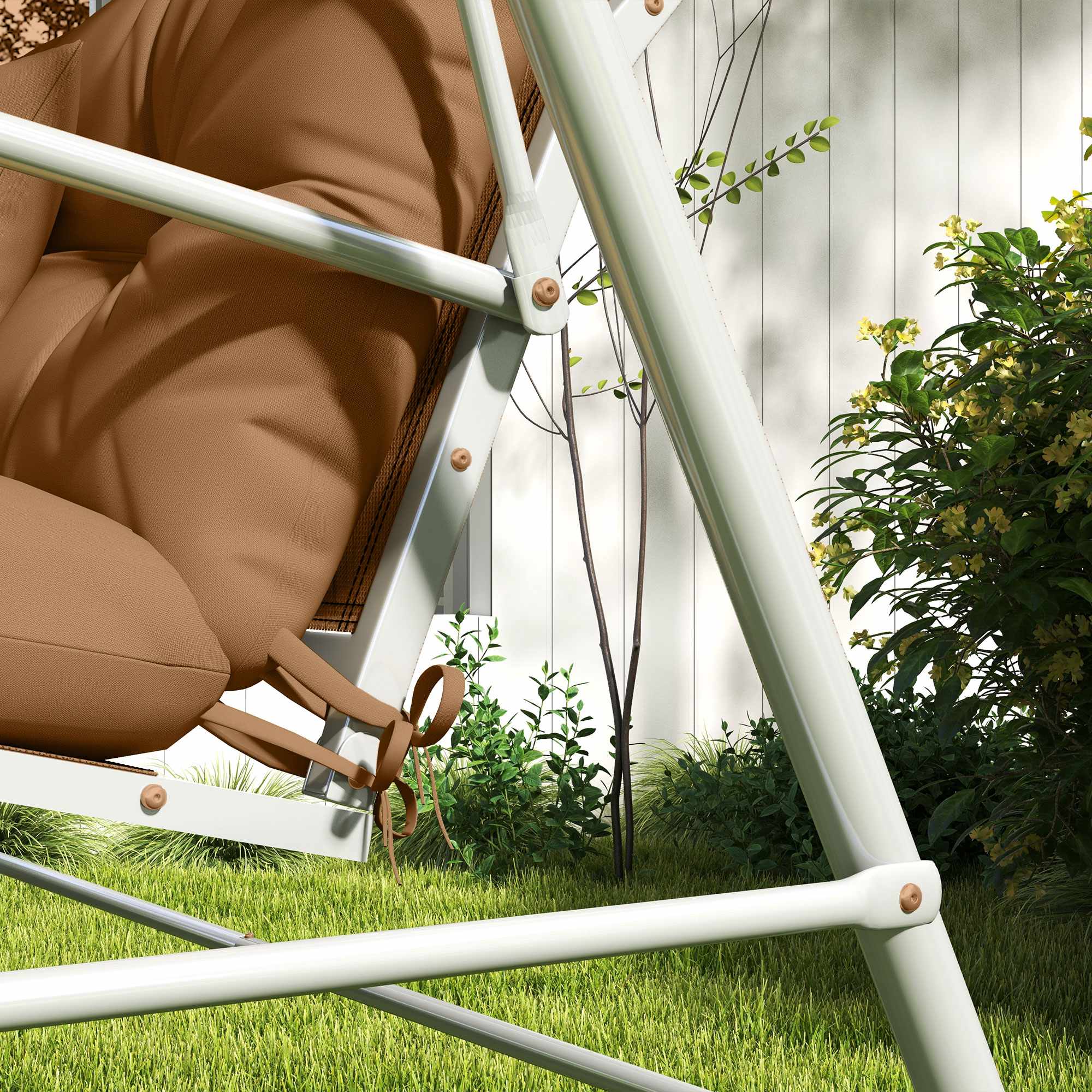 4-delat vattentätt sittdynset, 150x50 cm, brun