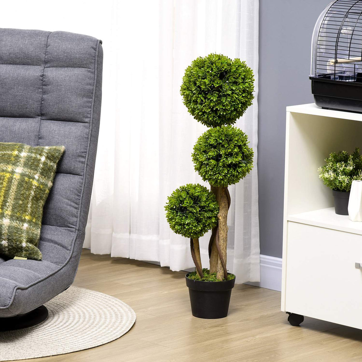 90 cm UV-geschützter Buchsbaum im Topf – Indoor/Outdoor