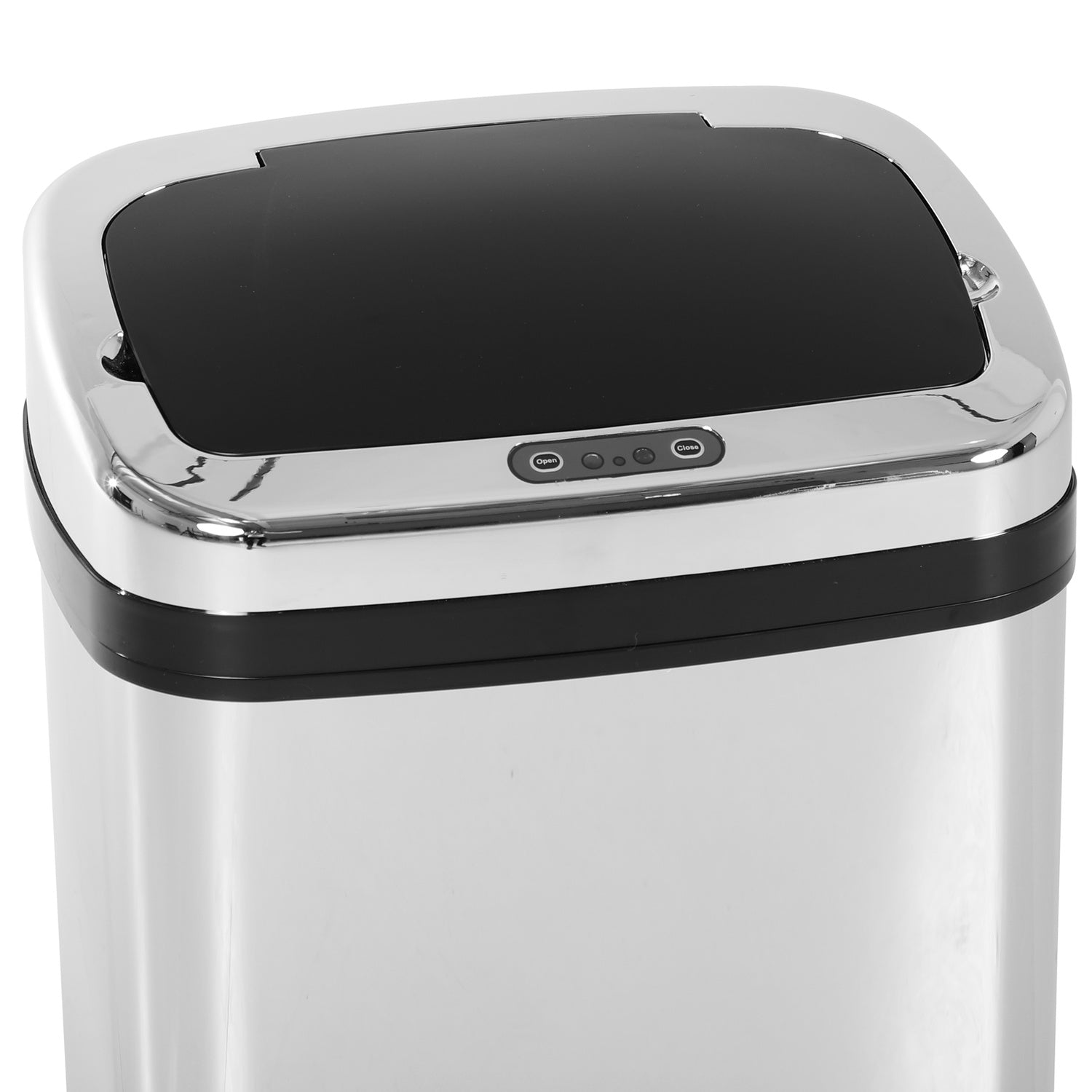 Automatisk sensorsoptunna, 30L, fyrkantig rostfritt stål