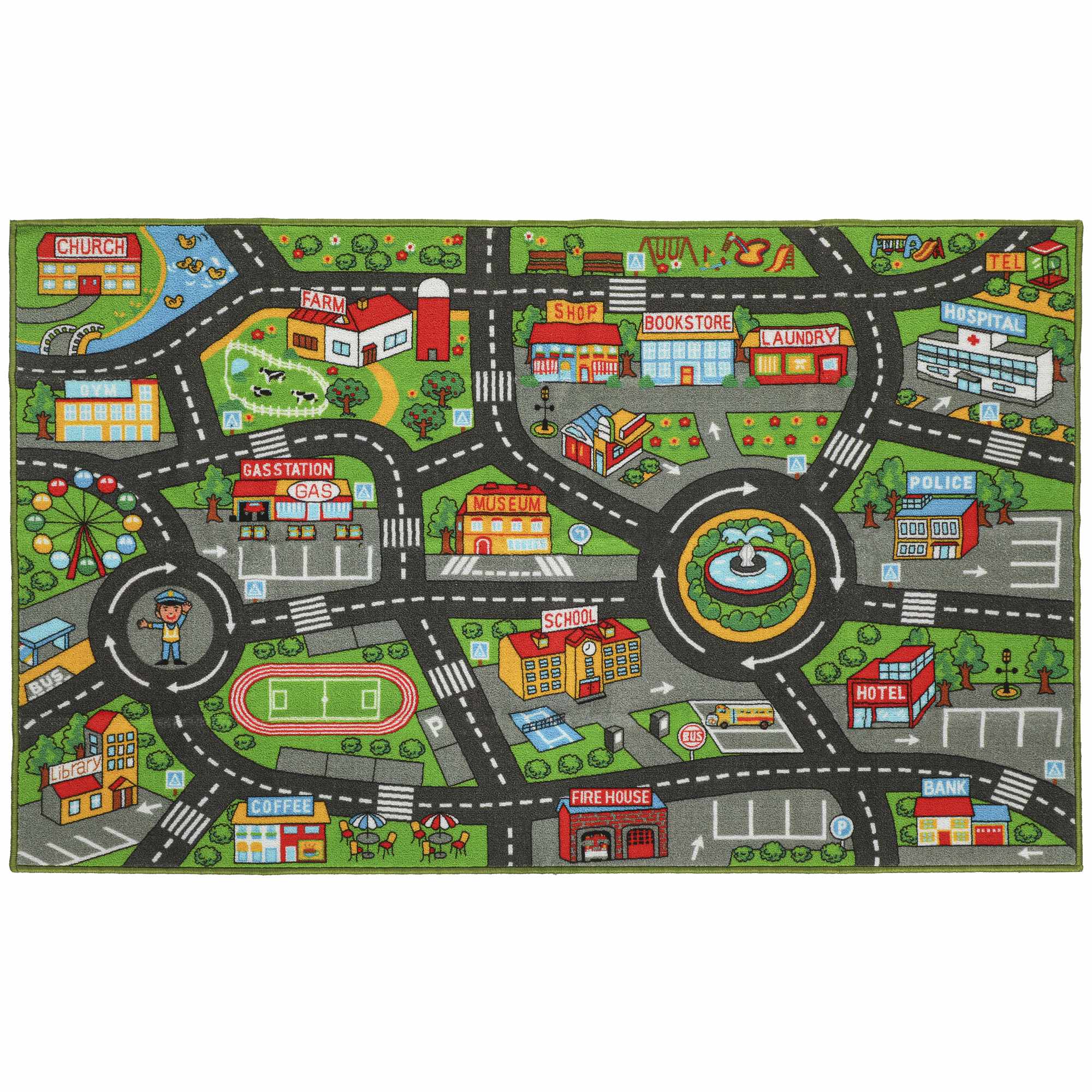 Babylekmatta 160x100cm, halkfri stadsdesign