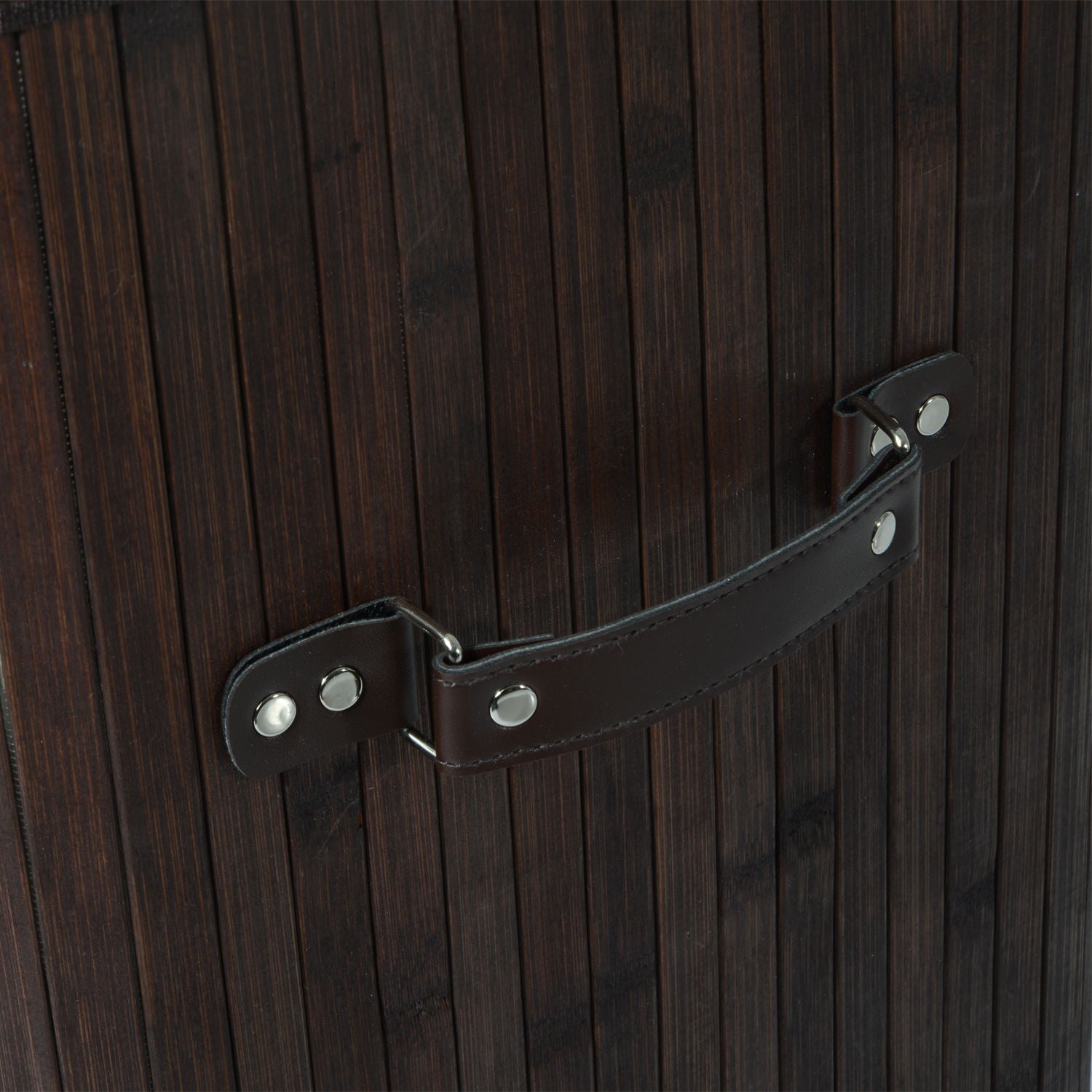 Bambu tvättkorg med lock, 72L, hopfällbar & tvättbar
