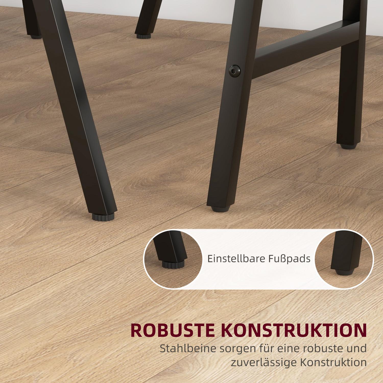 Barbordsset med pallar, 5-delat, stål, beige, 120x60x91 cm