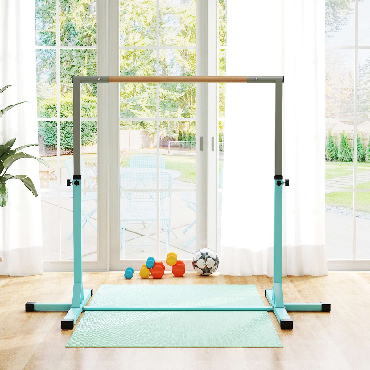 Barngymnastikstång, justerbar i 13 nivåer, 75 kg