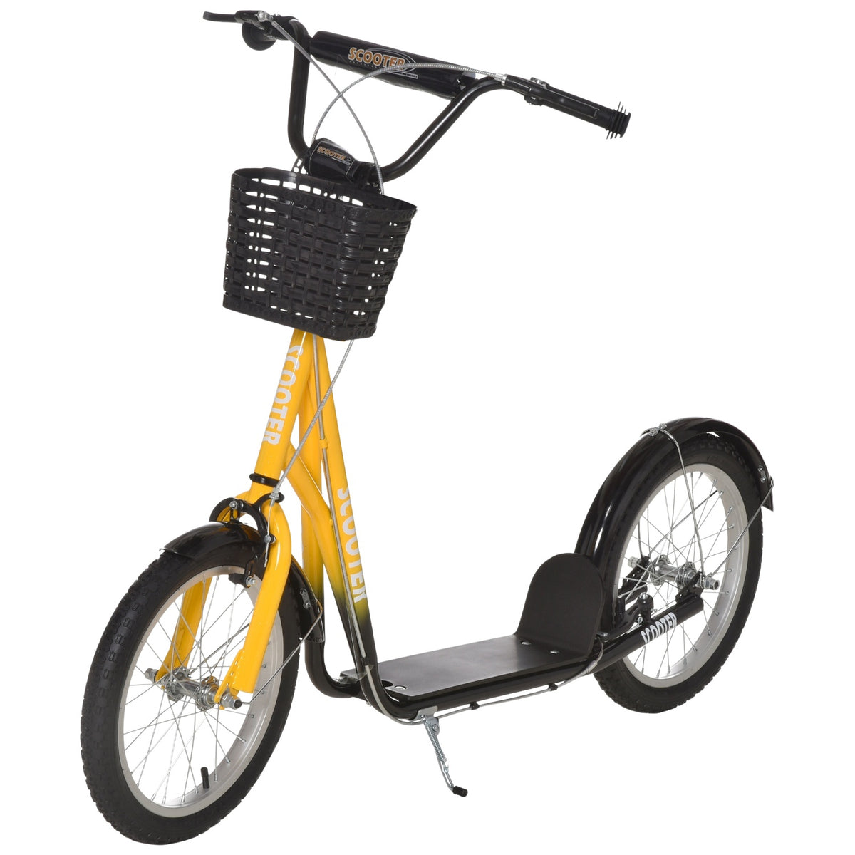 Barns höjdjusterbar sparkcykel, 2 bromsar, stora hjul