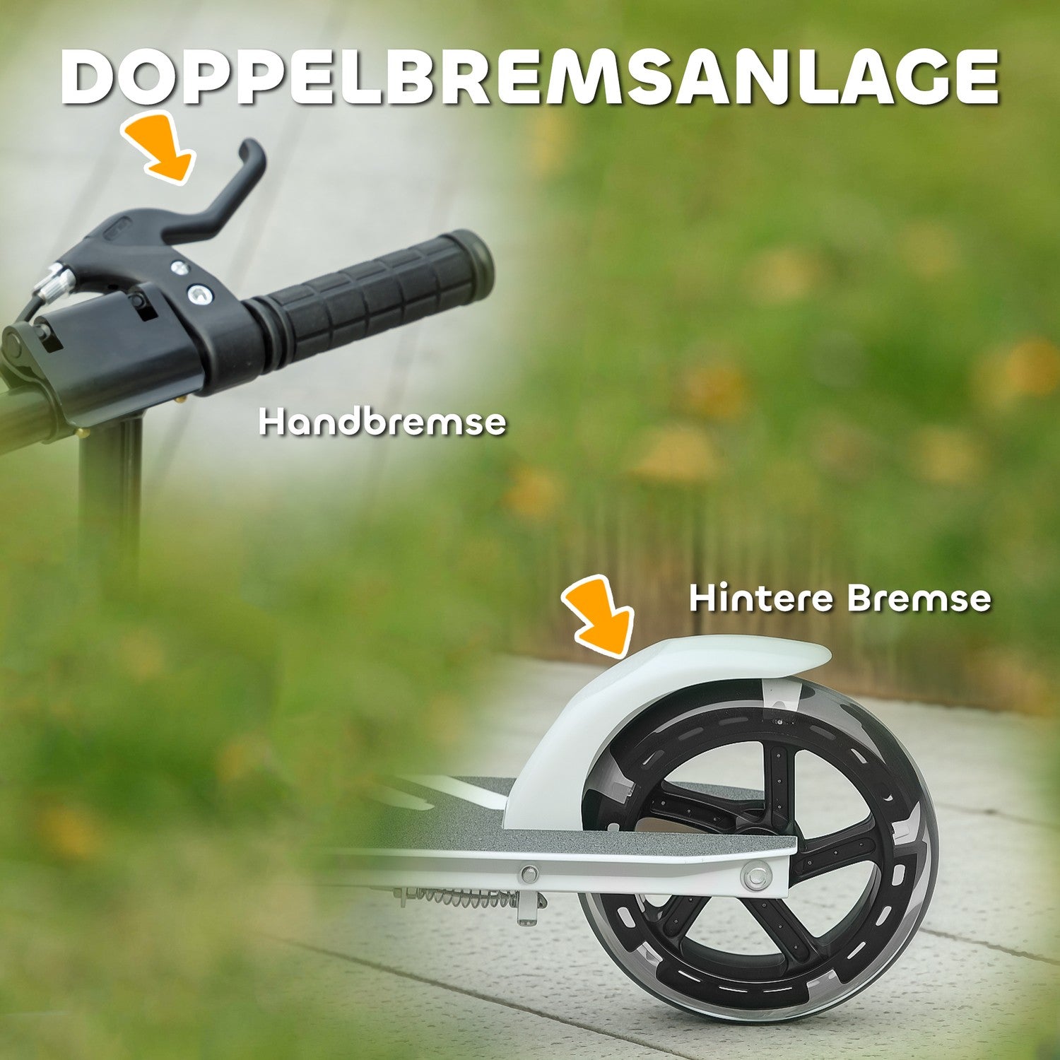 Barnskoter med justerbart handtag, 3-8 år, 50 kg kapacitet