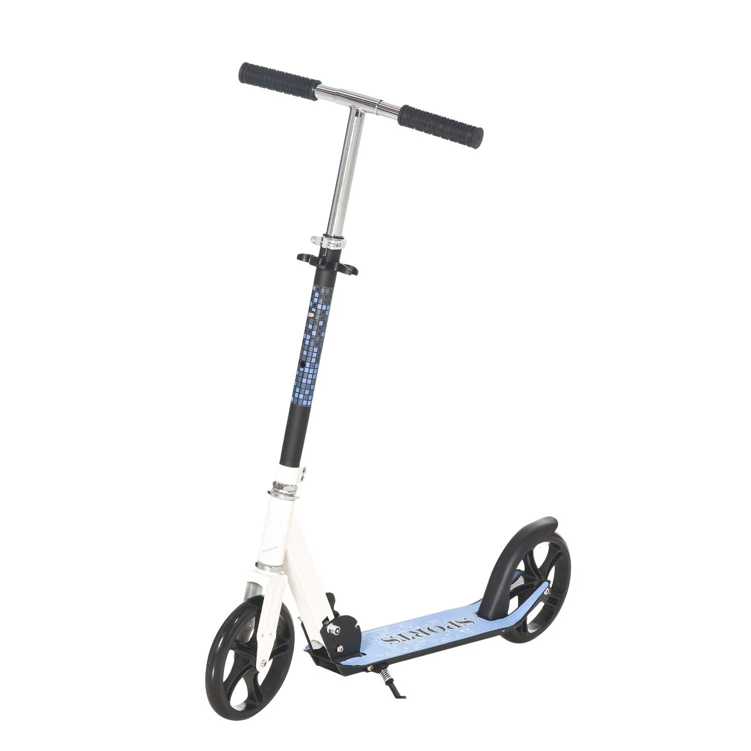Barnsparkcykel, hopfällbar & höjdjusterbar, vit