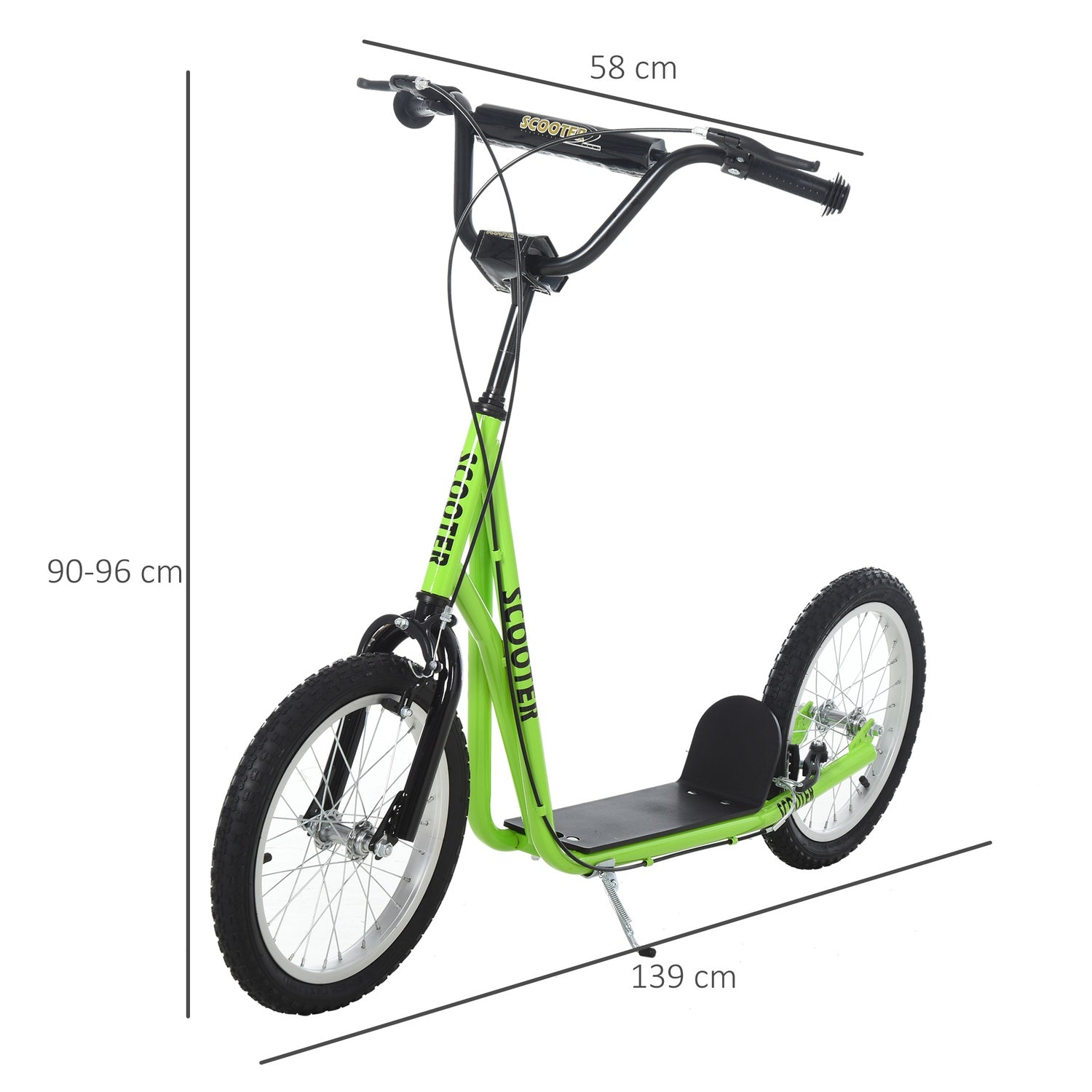 Barnsparkcykel med handbroms, 16-tums luftdäck