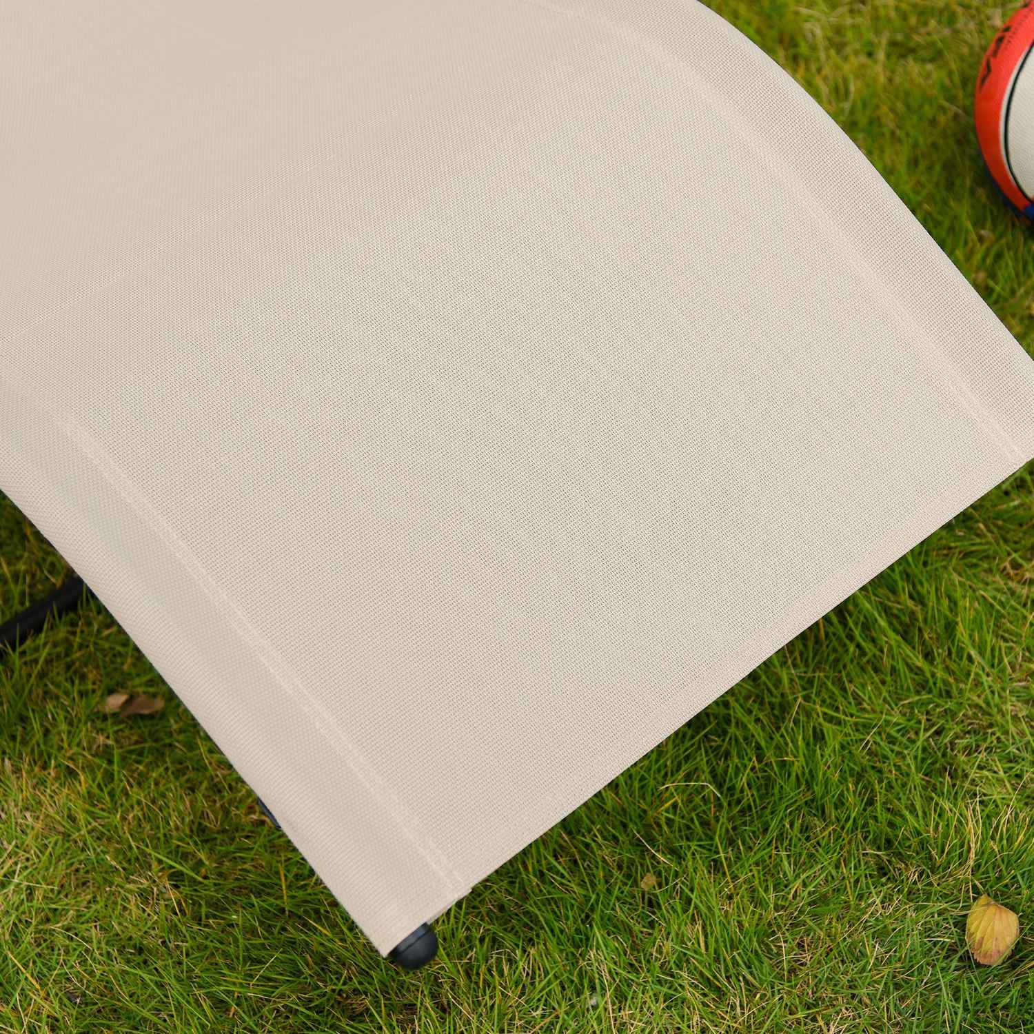 Beige Metal Mesh gungstol, 150 x 62 x 88 cm