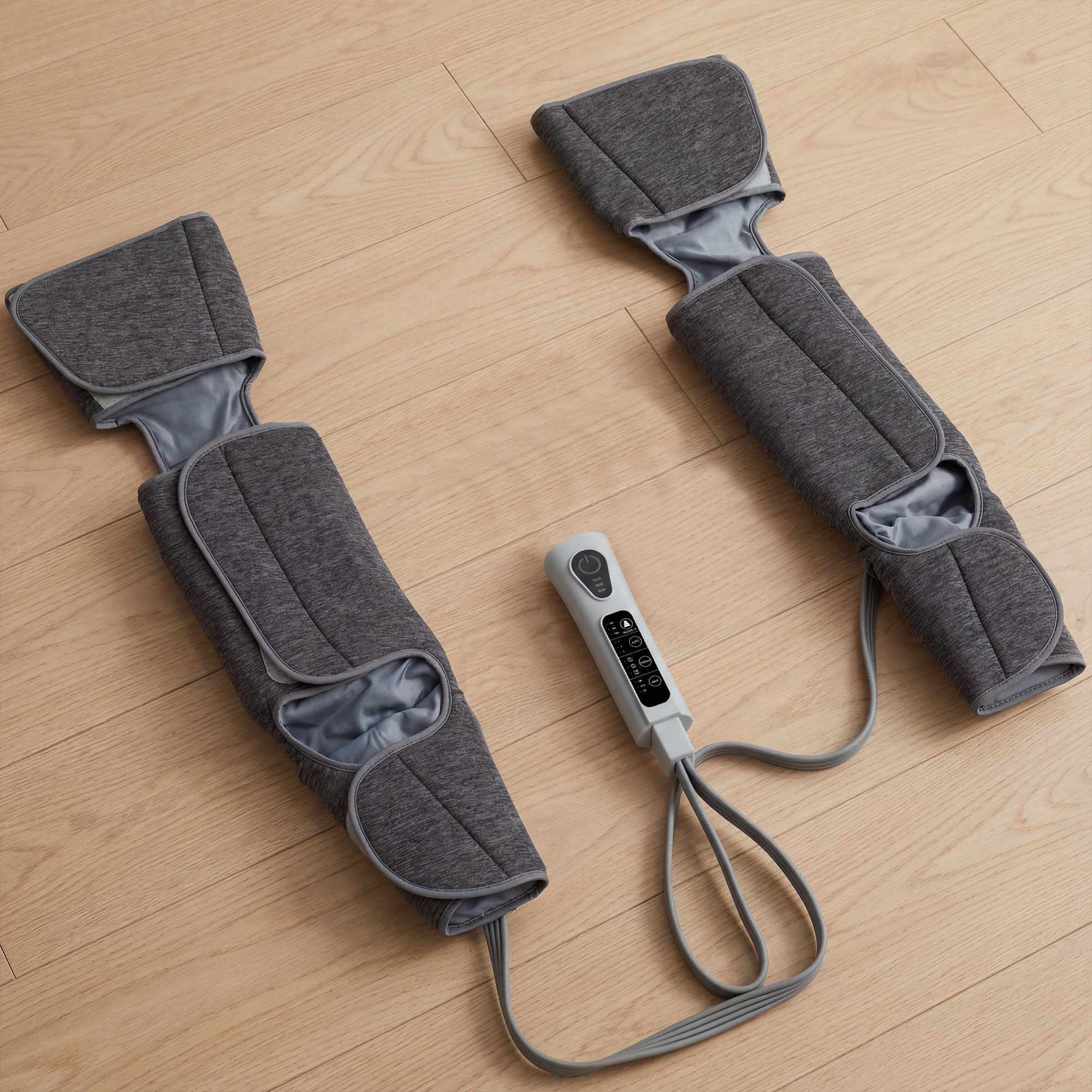 Benkompressionsmassageapparat med värme, 3 lägen, 3 intensiteter