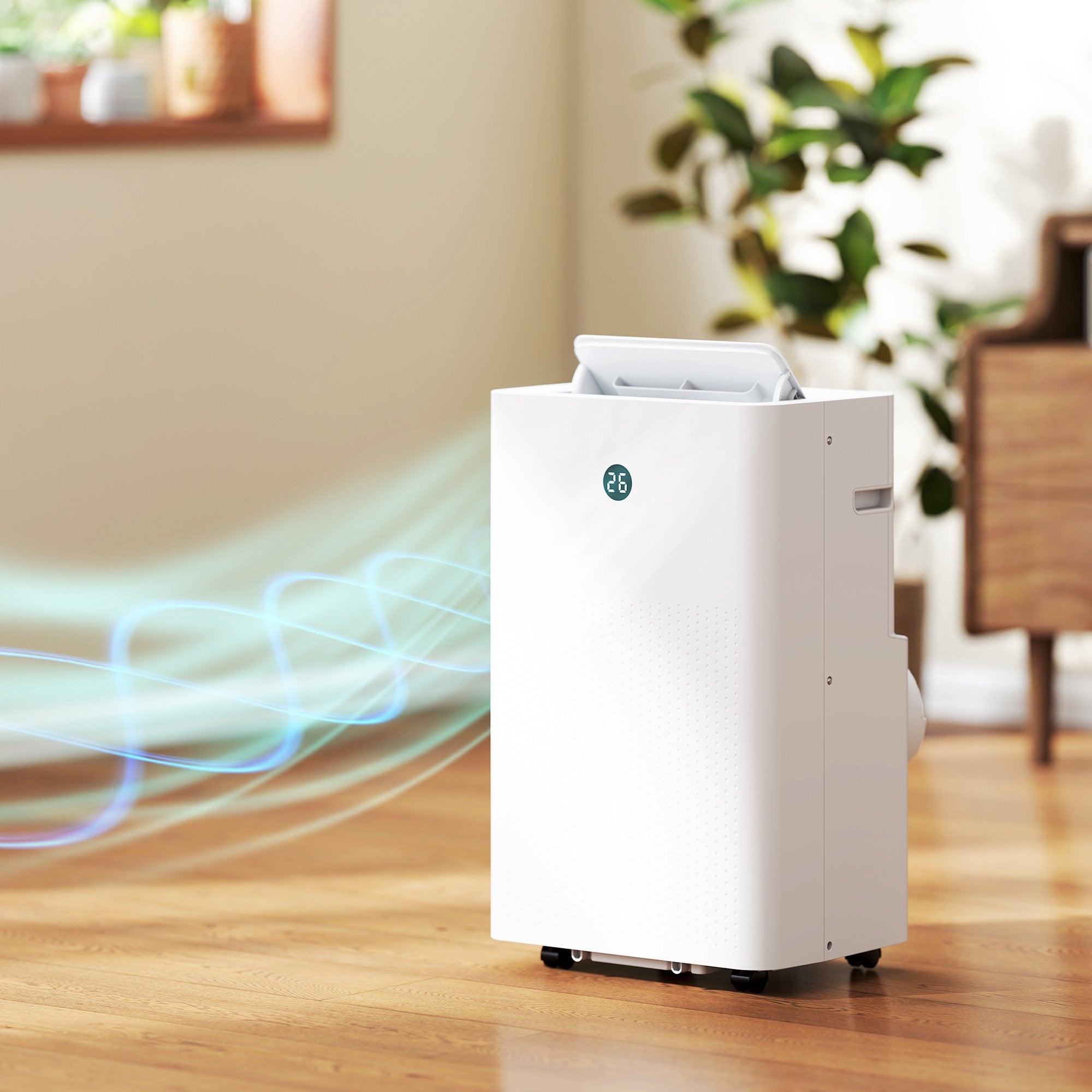 Bärbar luftkonditionering 12 000 BTU, WiFi-röststyrning 4-i-1