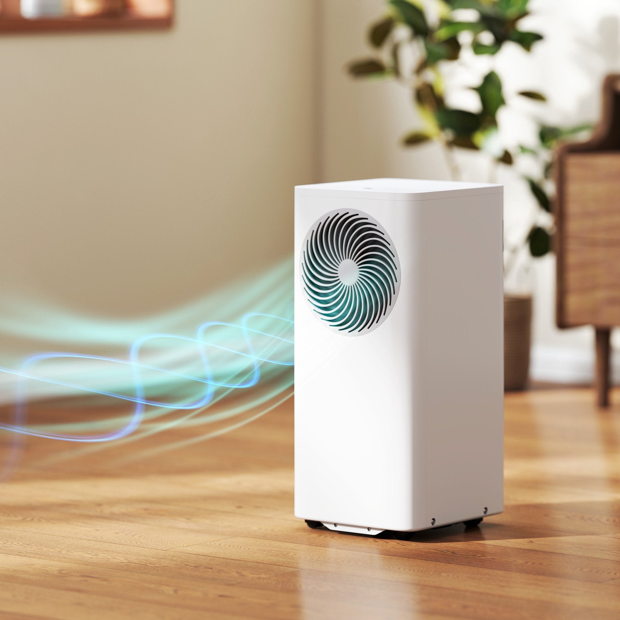 Bärbar luftkonditionering 9000 BTU – 4-i-1, 40 liter per dag