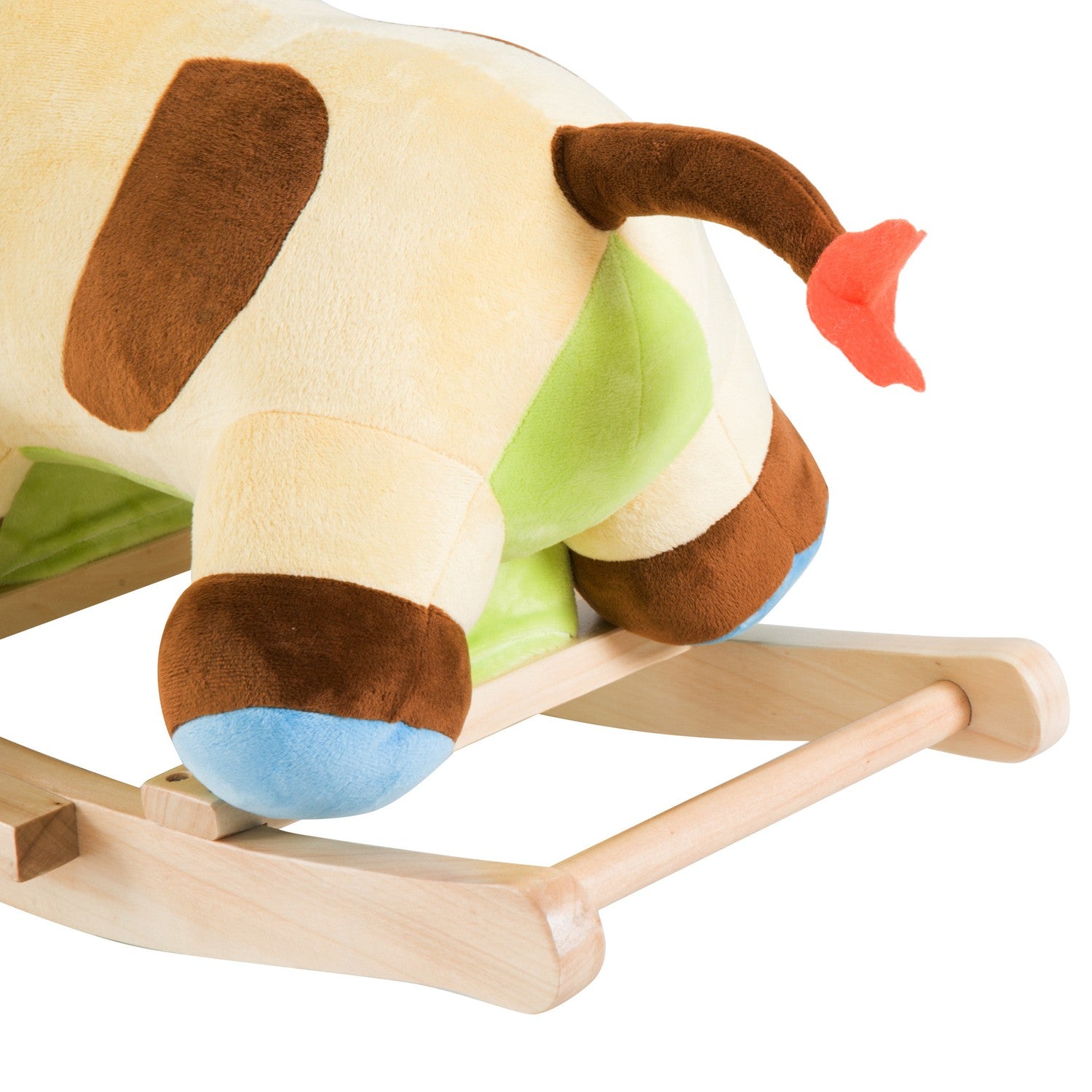Brun & Gul Baby Rocking Cow Toy – 60x34x46 Cm