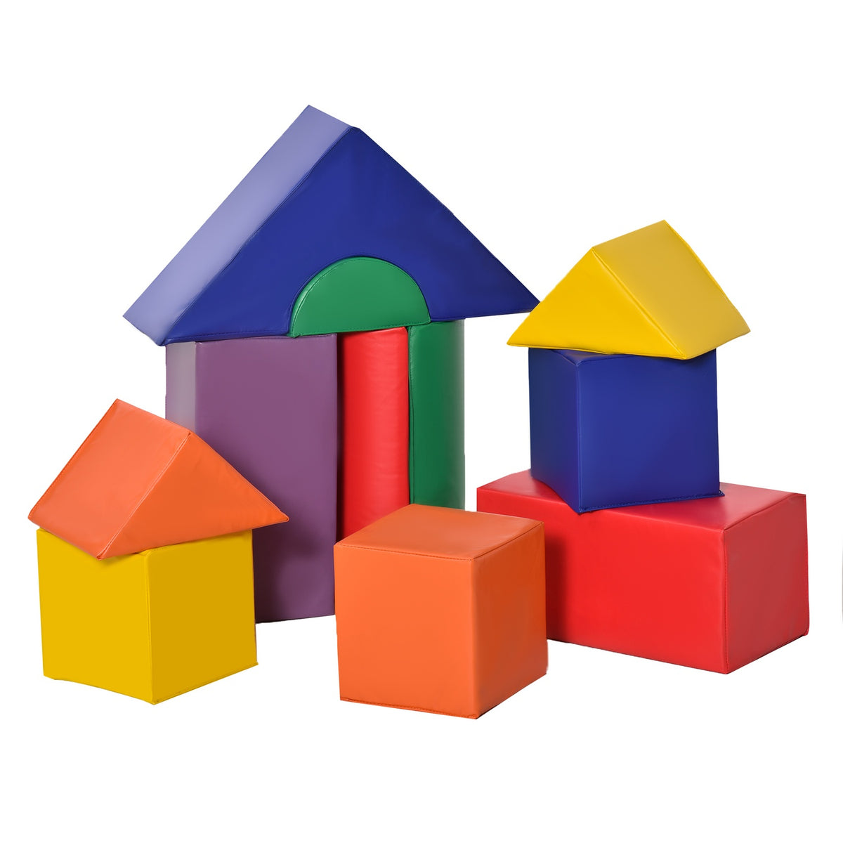 Blocs de construction en mousse souple, colorés, 1-3 ans, similicuir