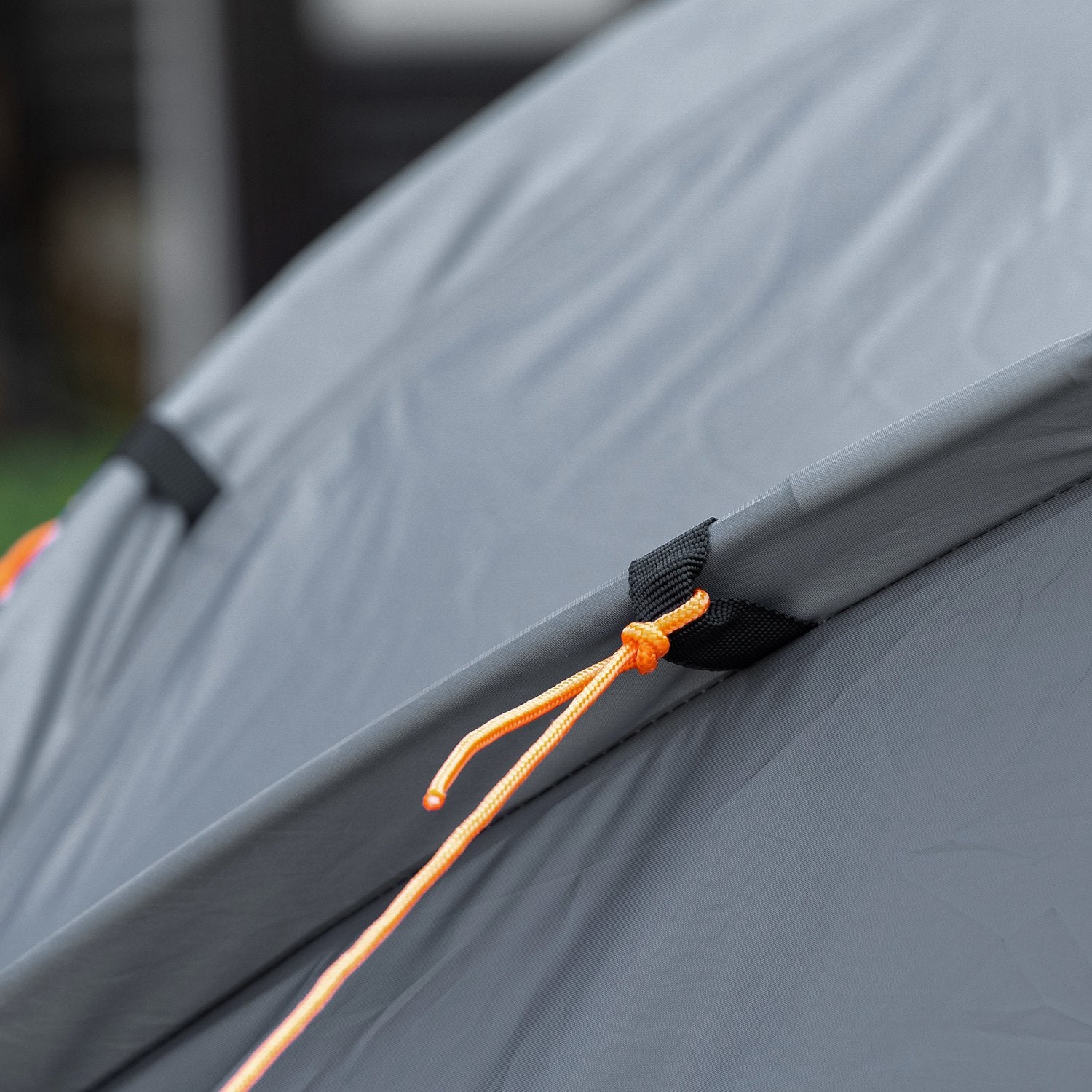 Camping kupoltält med luftmadrass, 2 personer, grå