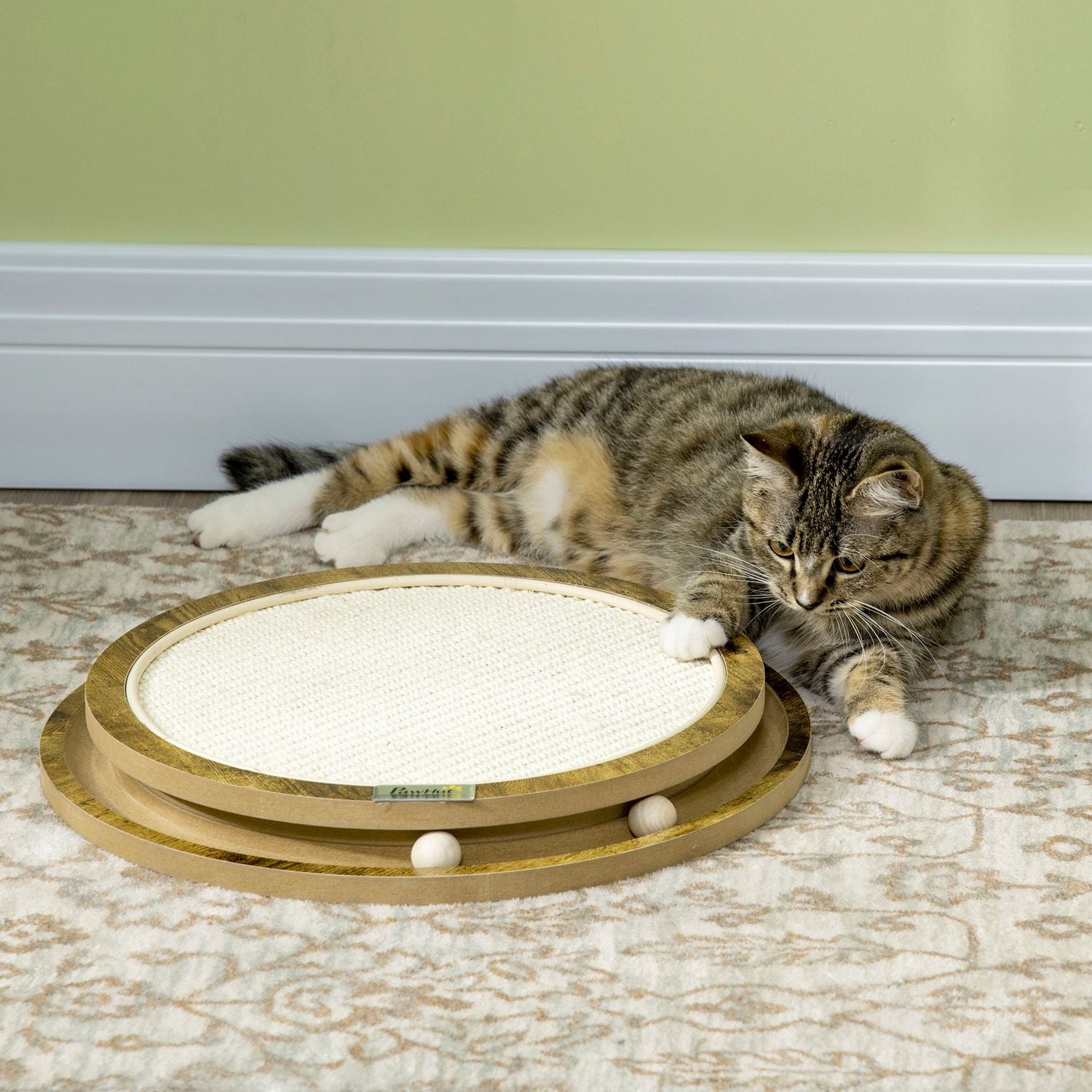 Cat Scratching Board med dubbelskiktsdesign och spelboll