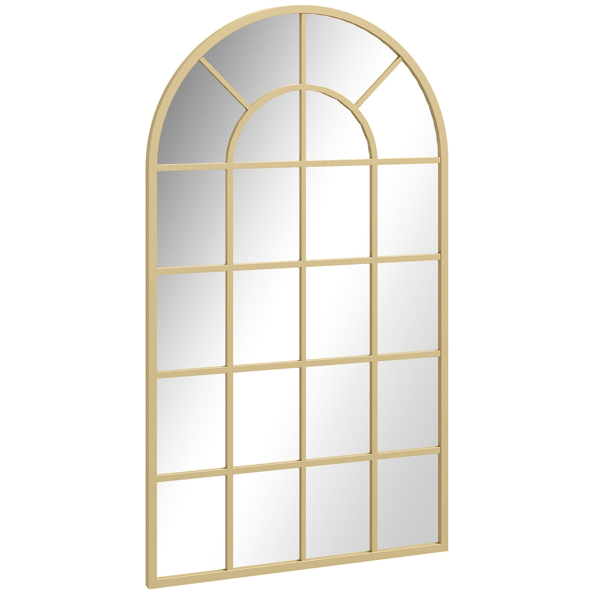 Dekorativ väggspegel i guld, 110 x 62 cm, metallram