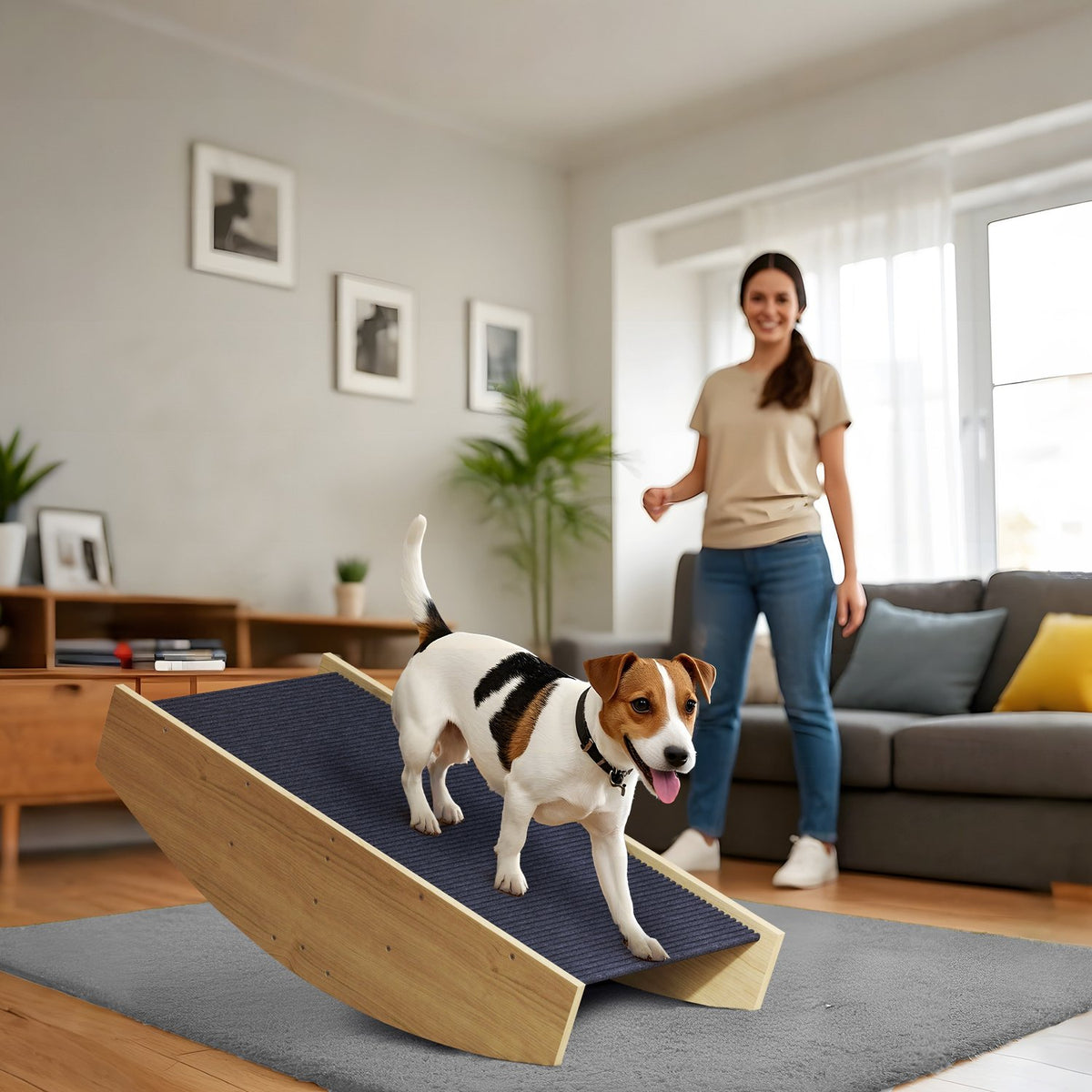 Rampe à bascule d'agility pour chien, bois, pour chiens de moins de 15 kg