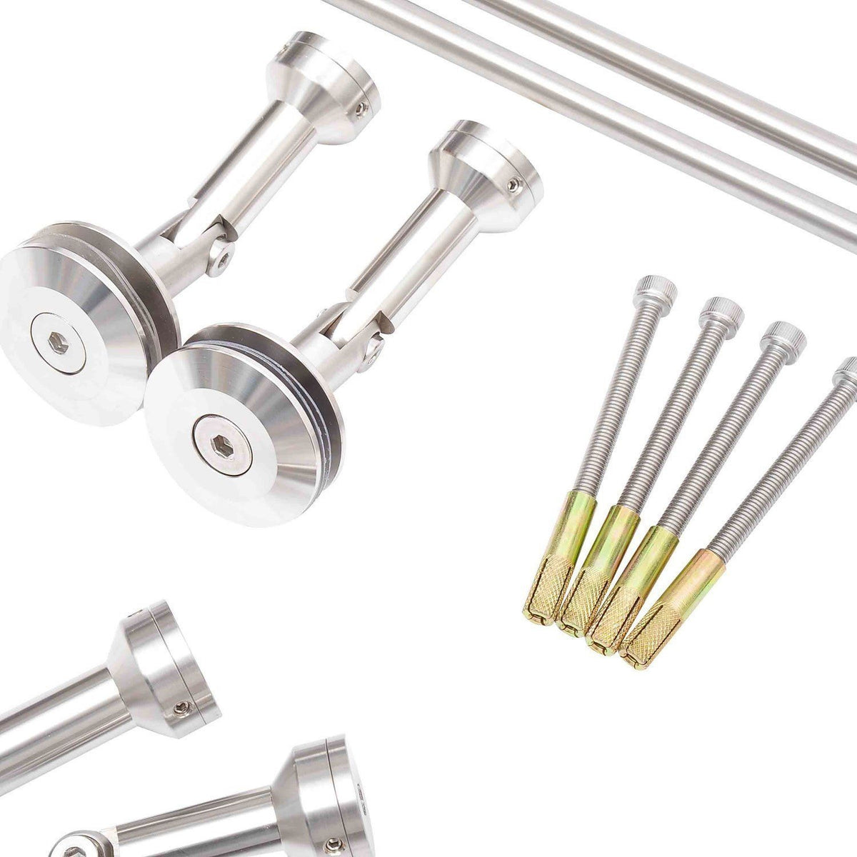 Pensilina per porta in vetro temperato – acciaio inox 304, varie misure