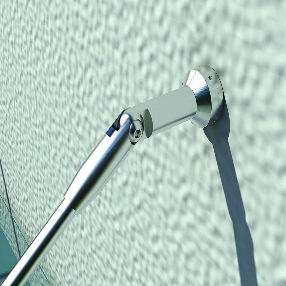 Pensilina per porta in vetro temperato – acciaio inox 304, varie misure
