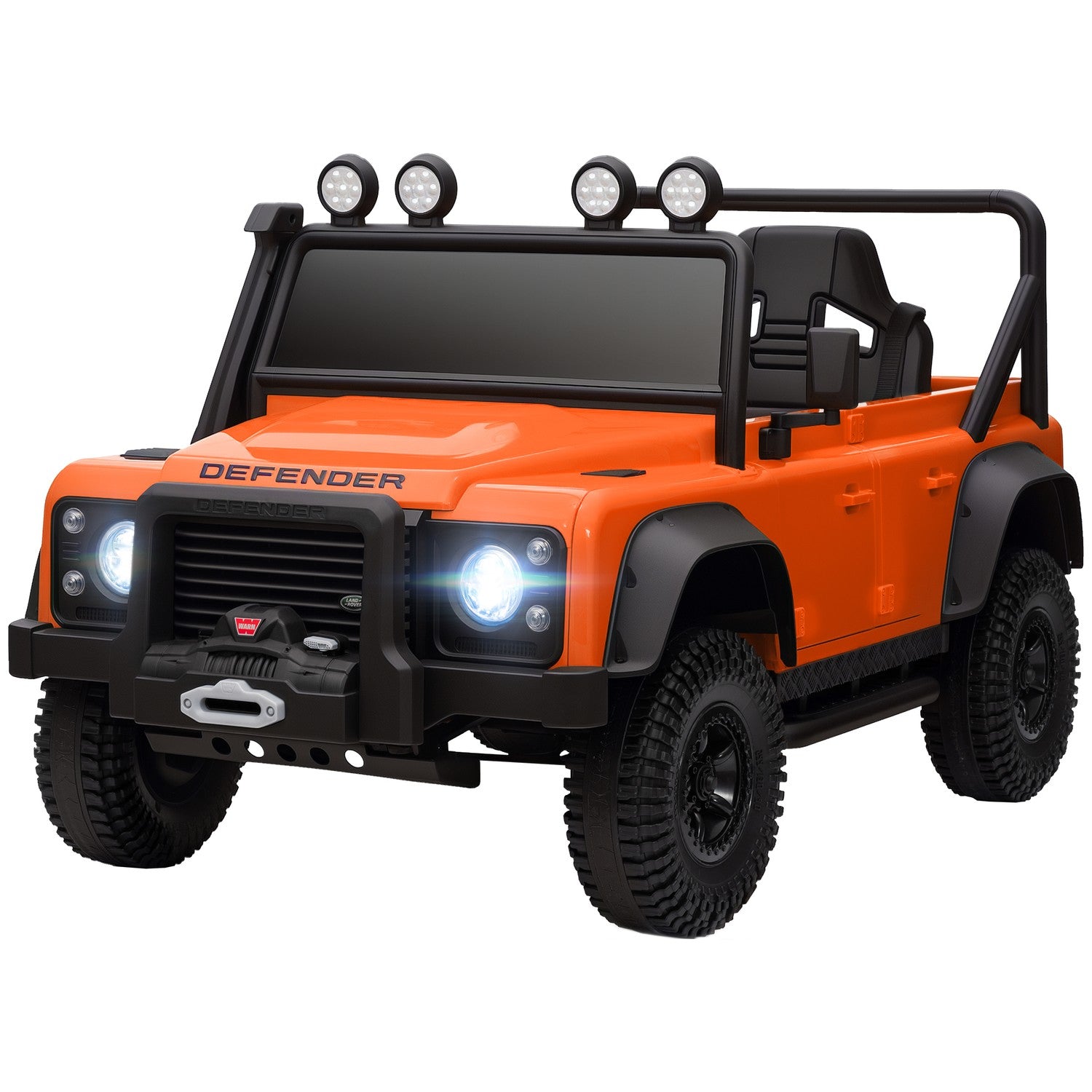 Elbil för barn, 12V batteri, Fjärrkontroll, Orange