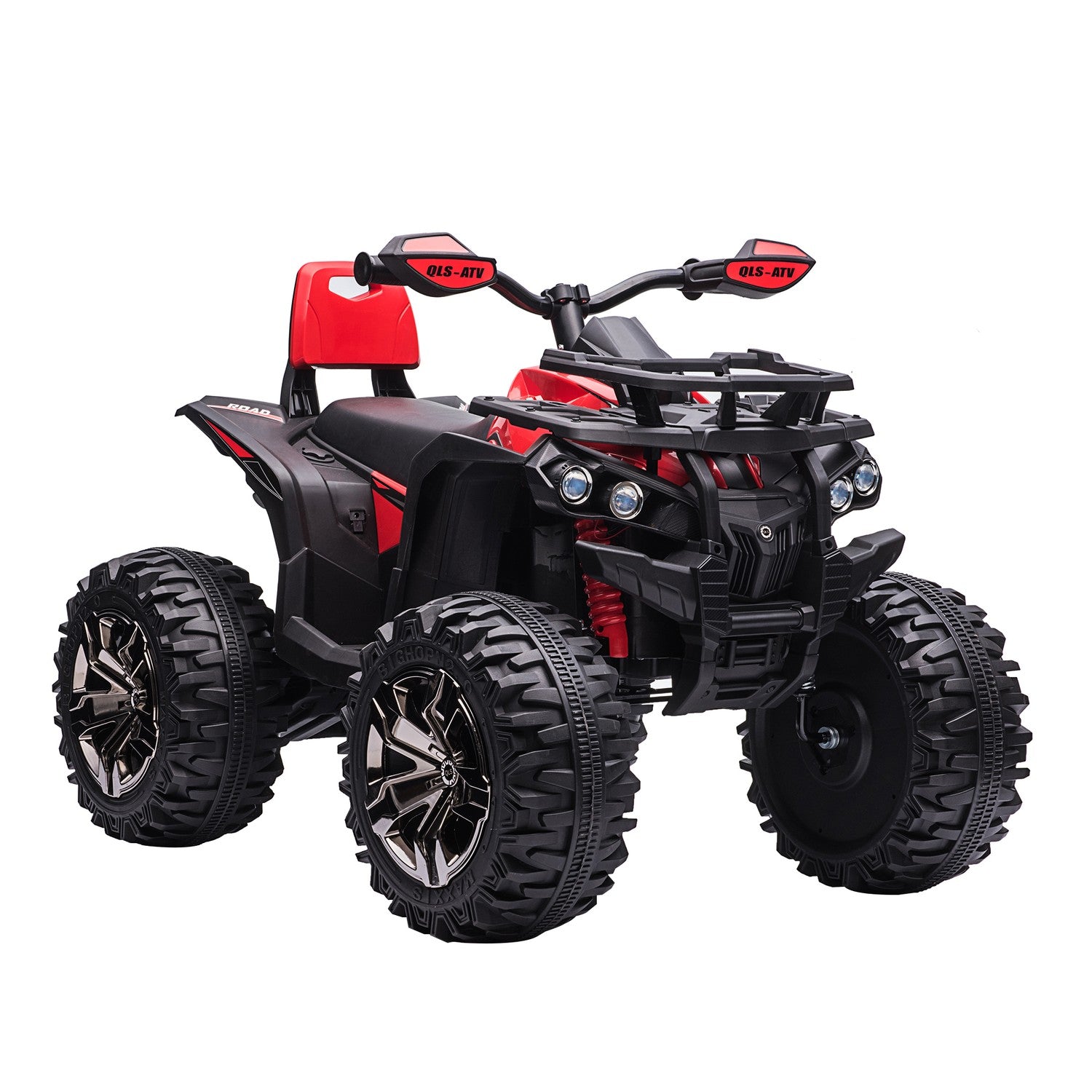 Electric Kids Quad 12V, Strålkastare, USB & MP3, Röd