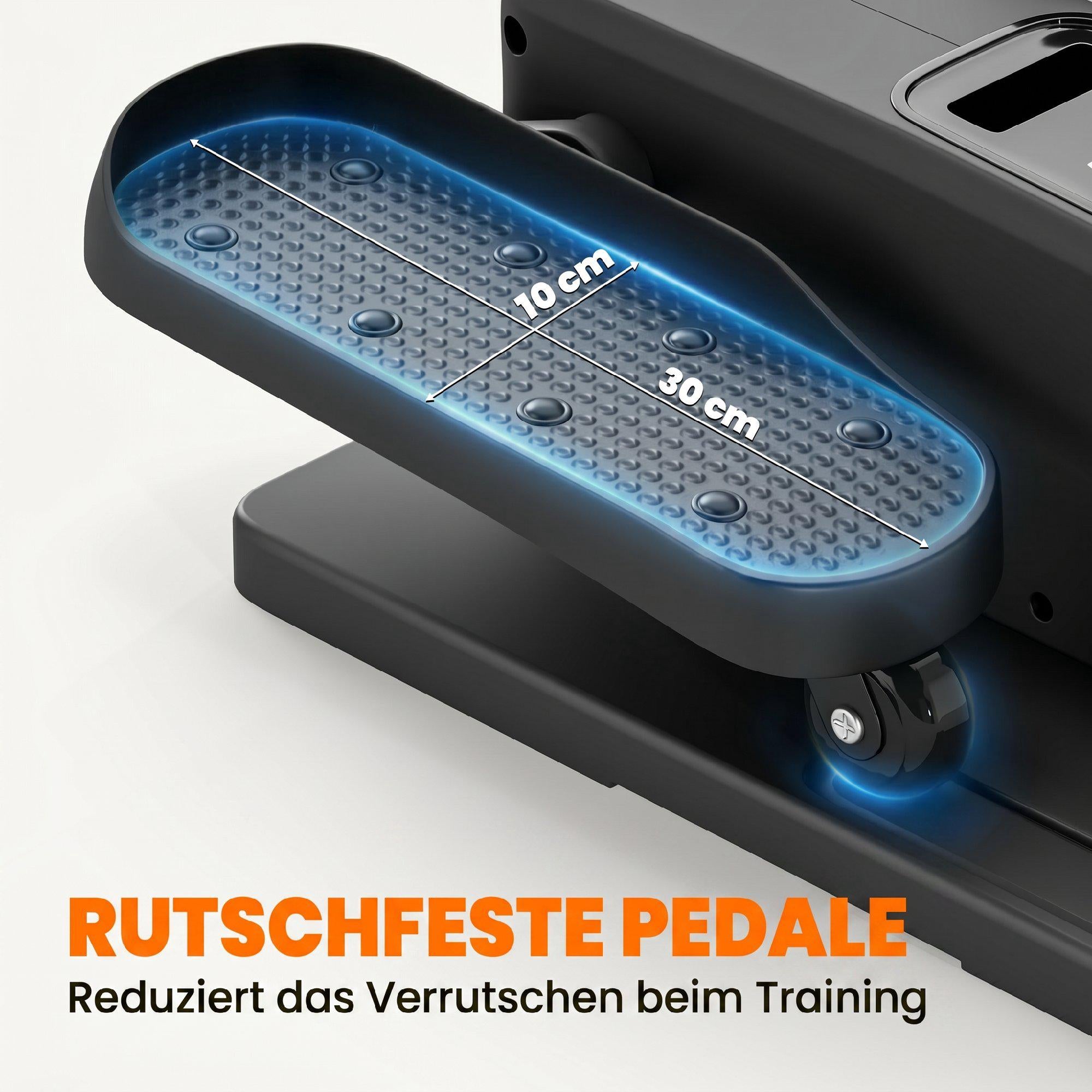 Elektrisk crosstrainer för underbord, fjärrkontroll, LED, 12 hastigheter