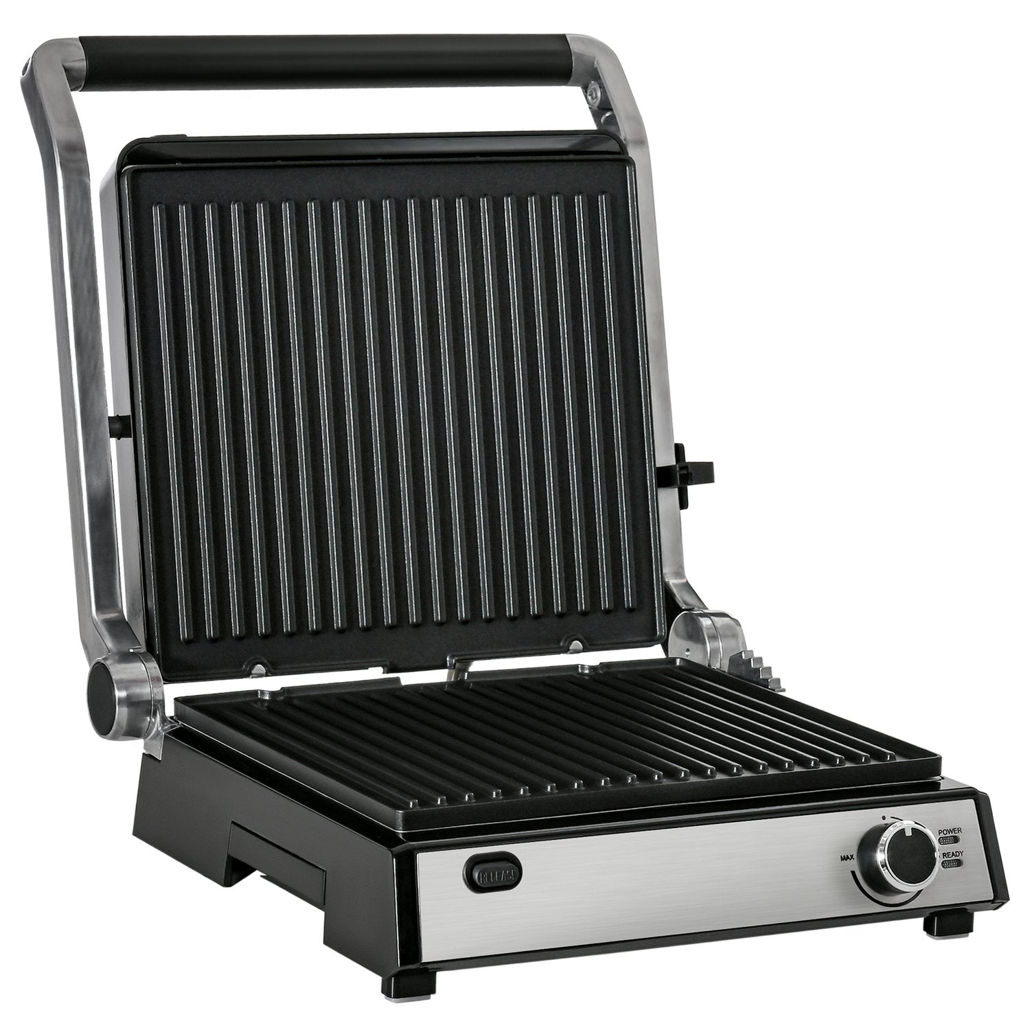 Elektrisk kontaktgrill, 2000W, ställbar termostat, hopfällbar