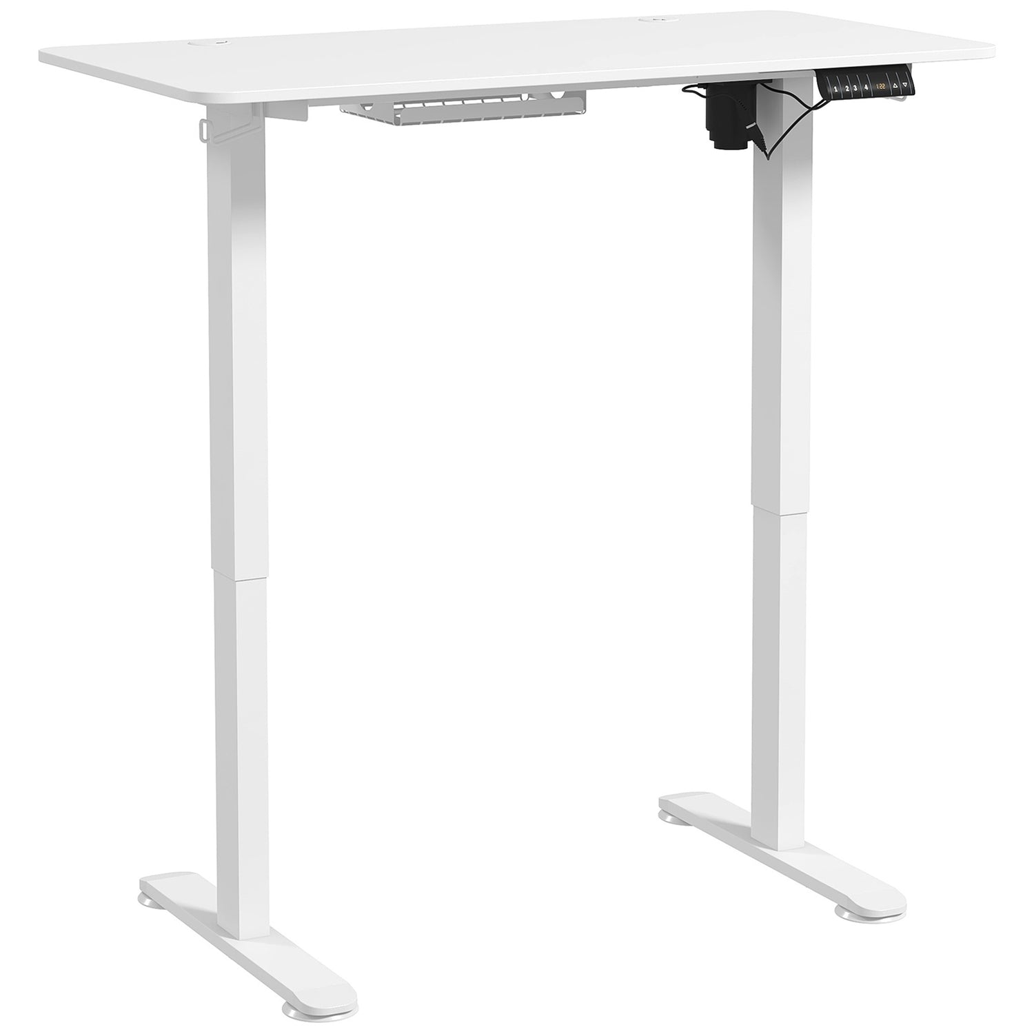 Elektriskt ståbord, justerbar höjd, 120x60cm, vit