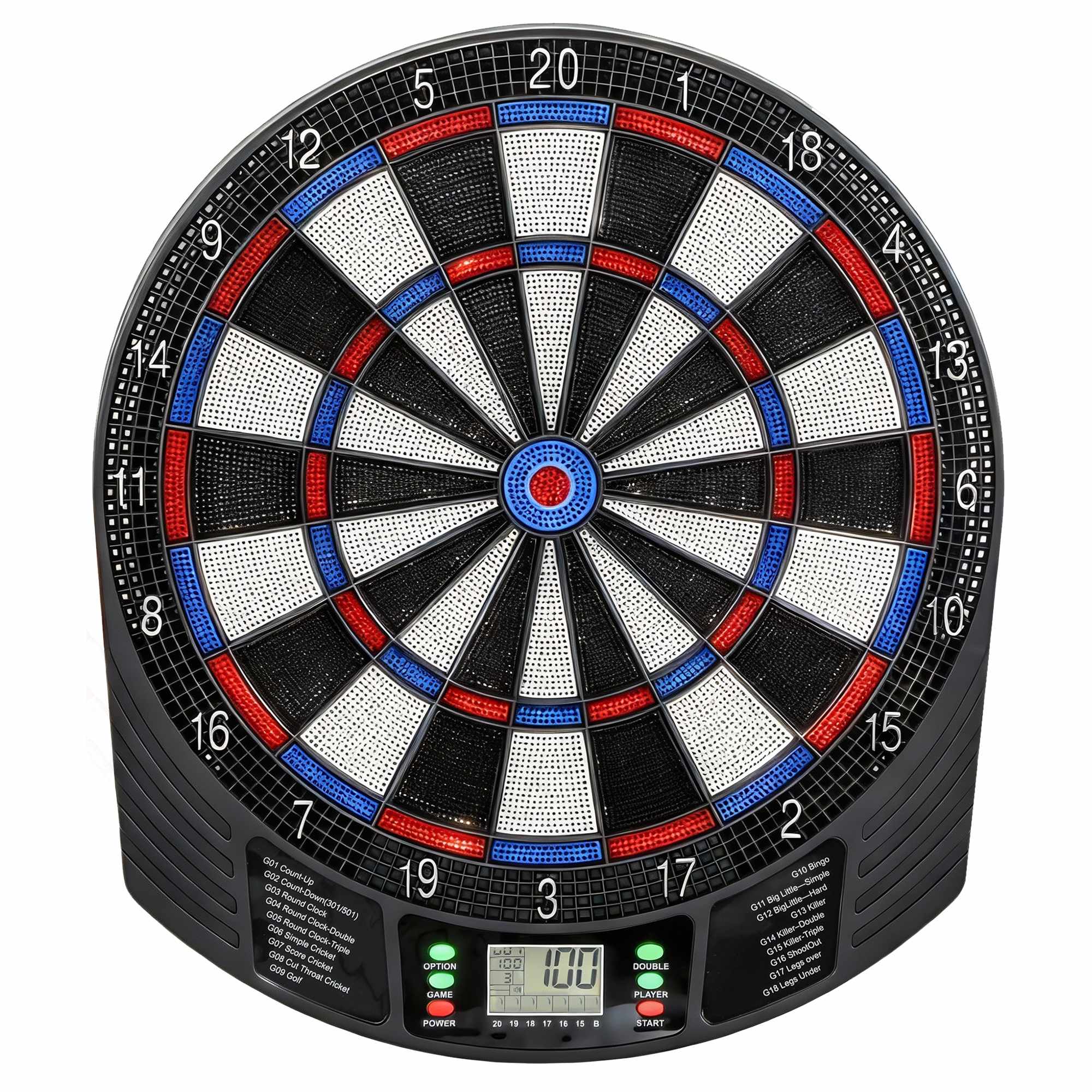 Elektronisk darttavla, 1–8 spelare, LCD-skärm, 6 dartset