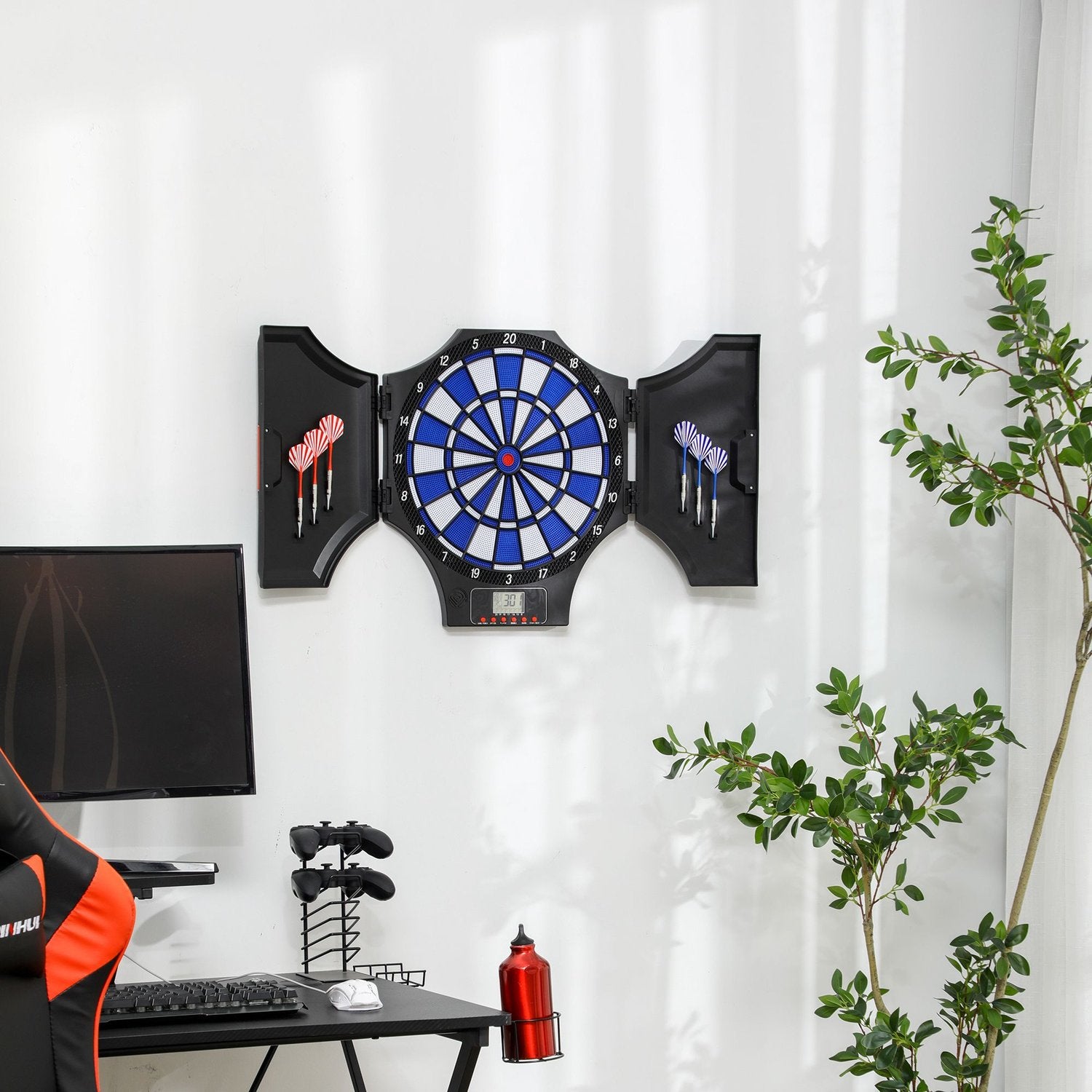 Elektronisk darttavla med 12 pilar, LCD-skärm, 8 spelare