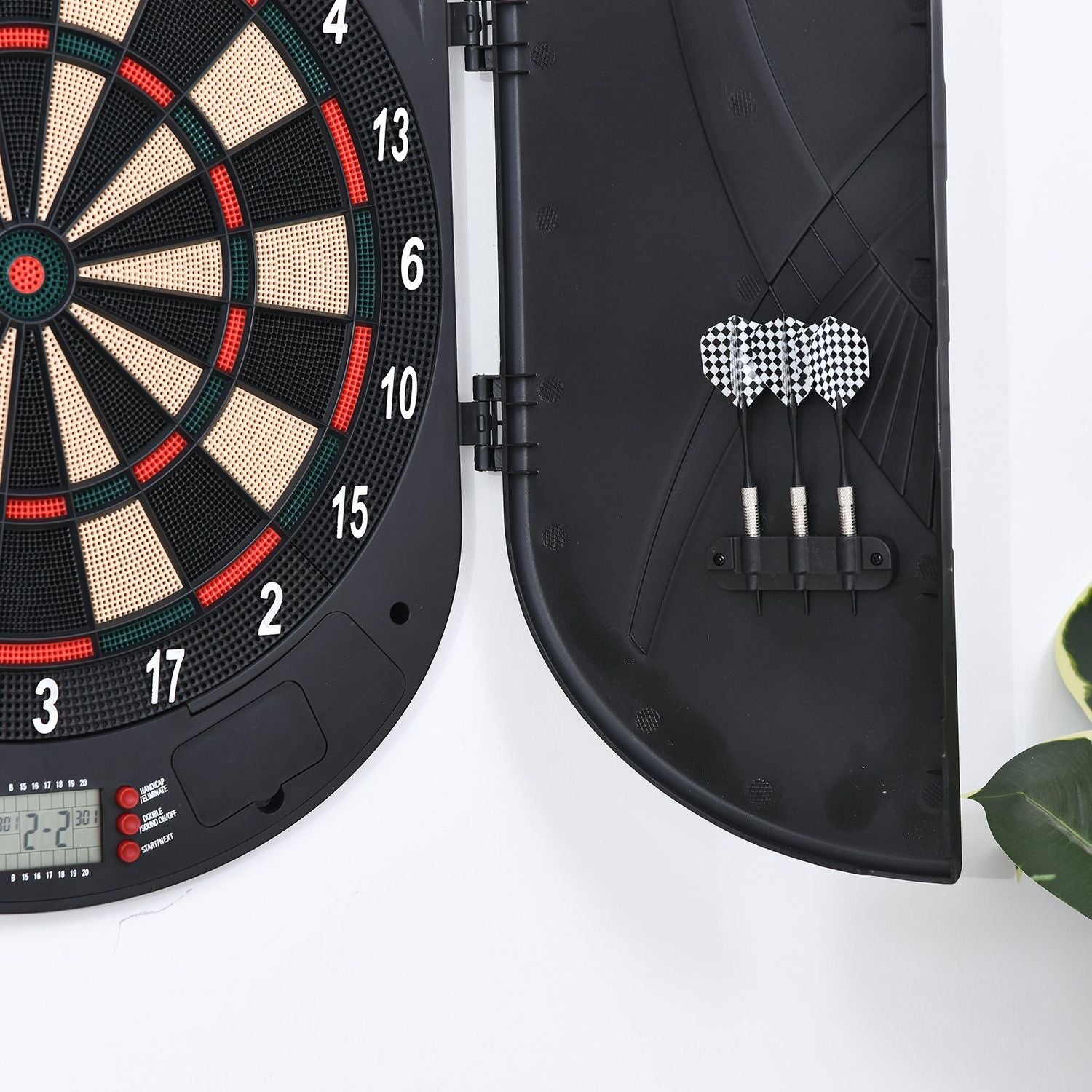 Elektronisk darttavla med dörr, automatisk poängsättning, 26 spel
