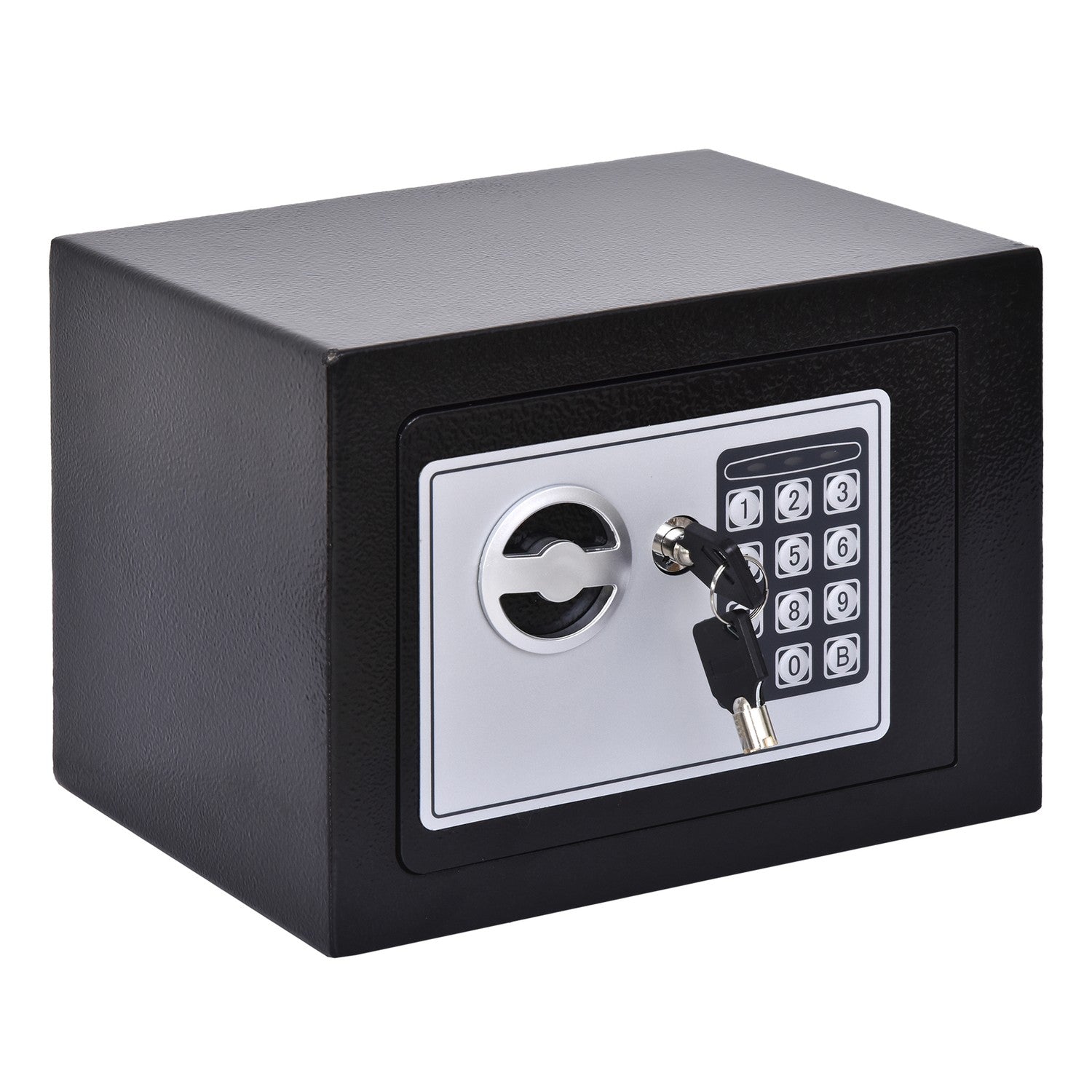 Elektroniskt låsskåp i stål – Svart, 23x17x17 cm, Hemsäkerhet