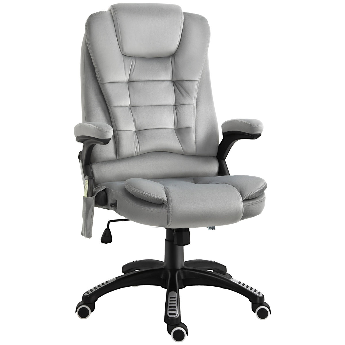 Poltrona massaggiante ergonomica grigia – regolabile in altezza ufficio/gaming