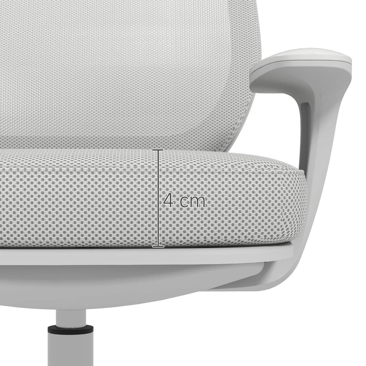 Ergonomisk kontorsstol, justerbar höjd, grå, 360° vridbar