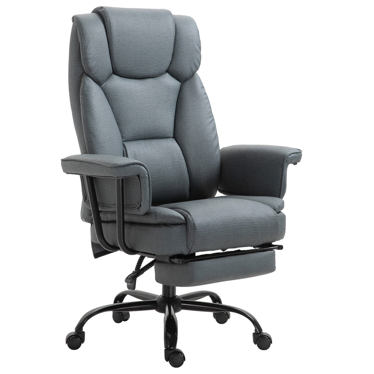 Ergonomischer Bürostuhl, verstellbar mit Nackenstütze und Fussstütze